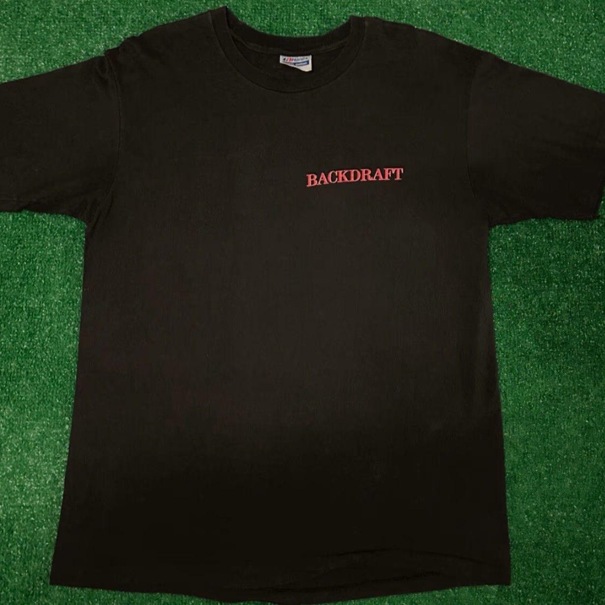 Vintage VINTAGE Universal Studios Backdraft Ride Movie Promo 1991 VTG Shirt Mens L 90s Movie Black Short Sleeve T-Shirt Size US L / EU 52-54 / 3 - 2 Thumbnail