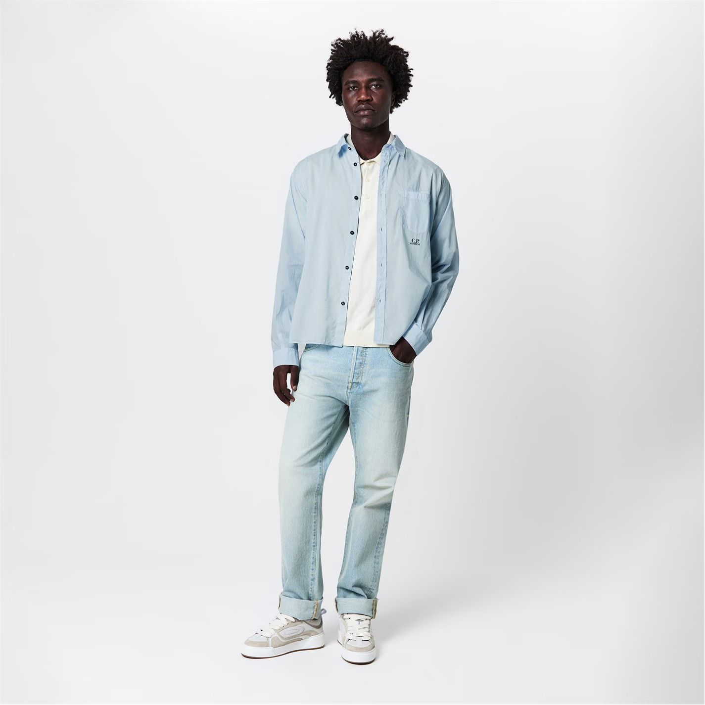 C.P. Company o1g2r1mq0426 Long Sleeve Shirt in Blue Size US S / EU 44-46 / 1 - 6 Thumbnail