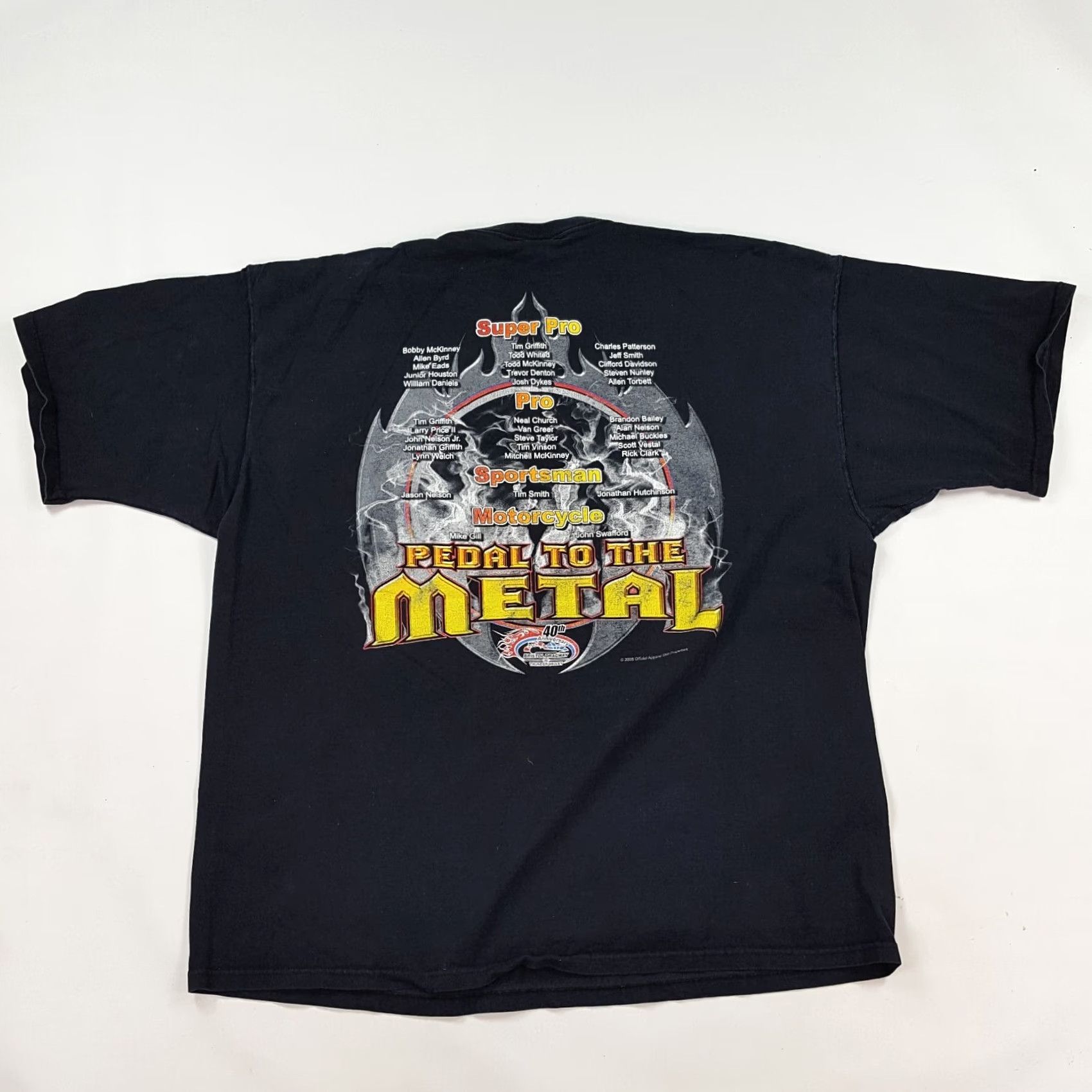 Fruit Of The Loom VINTAGE NHRA Auto T Shirt Muscle Power Car Motorcycle Men's 3XL Black Retro Graphic Print T-Shirt Size US XXL / EU 58 / 5 - 6 Thumbnail