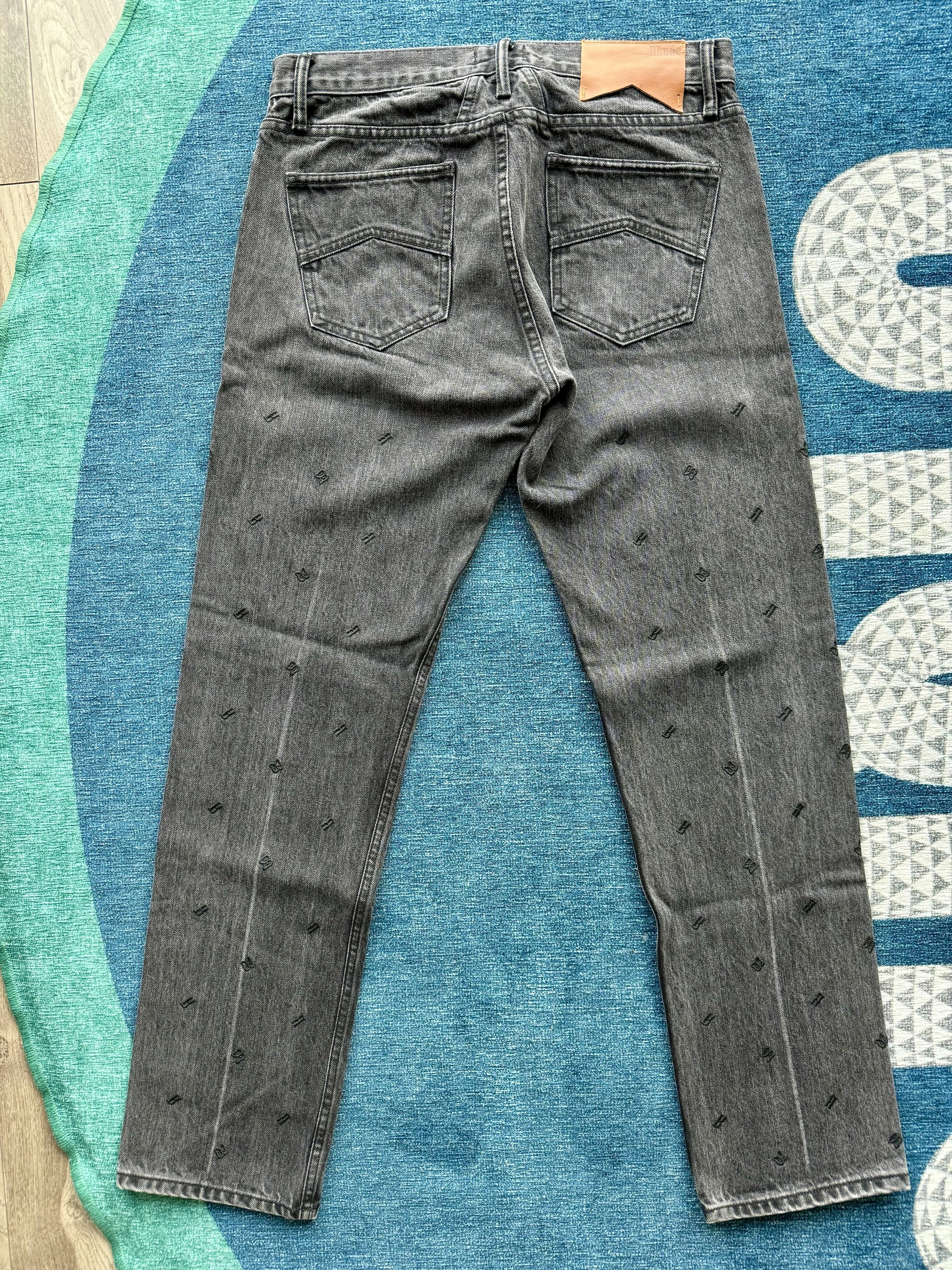 Rhude Rhude Black Embroidered Denim Jeans, Men's Size US 32 / EU 48 - 4 Thumbnail