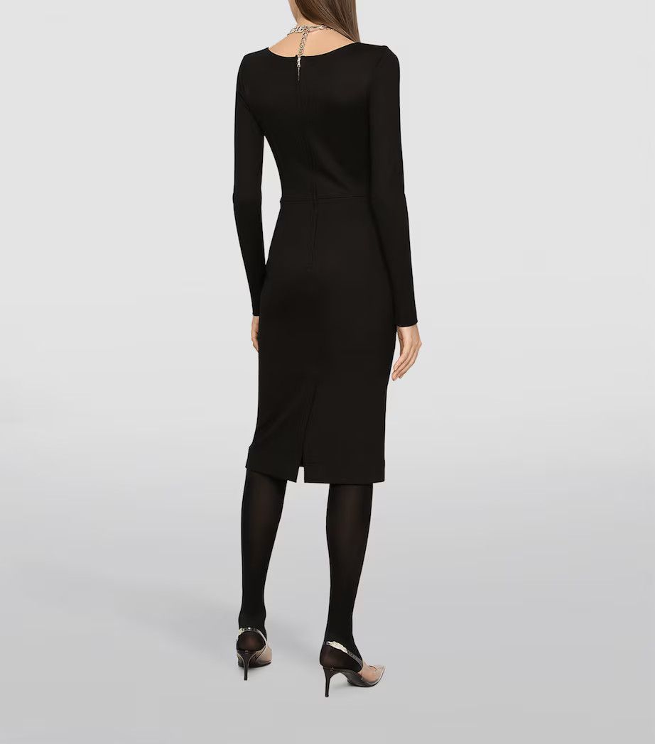 Dolce & Gabbana o1y0825 Midi Dress in Black Size S / US 4 / IT 40 - 4 Thumbnail