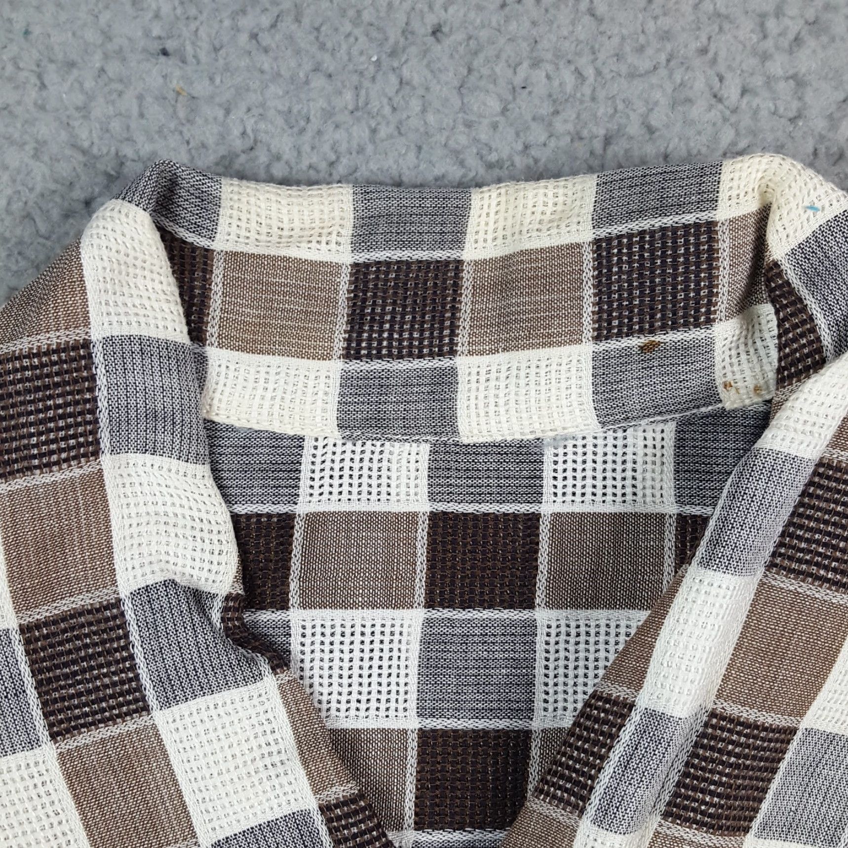 Vintage Vintage 80s Woven Check Plaid Pocket Size L Western Button Up Collared Shirt Size US L / EU 52-54 / 3 - 6 Thumbnail