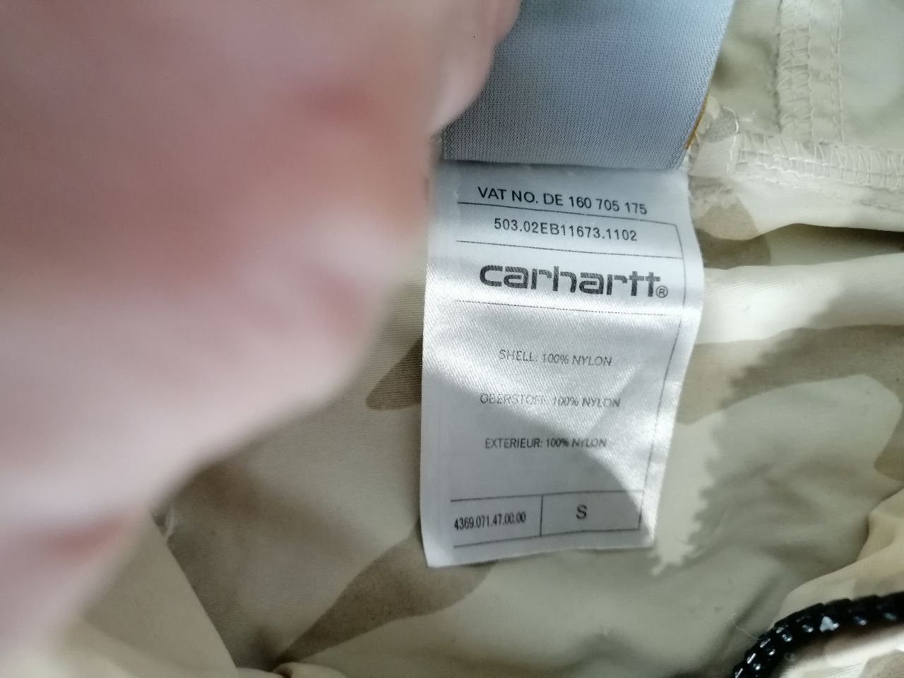 Carhartt × Vintage CARHARTT Vintag Biege Camo Mens Anorak Jacket Size US S / EU 44-46 / 1 - 7 Thumbnail