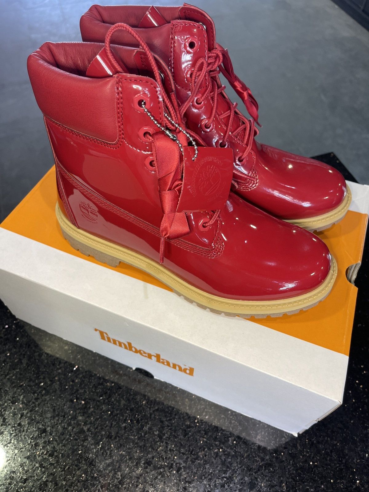 Timberland Timberland Premium waterproof boot medium red patent leather Size US 8.5 / IT 38.5 - 1 Thumbnail