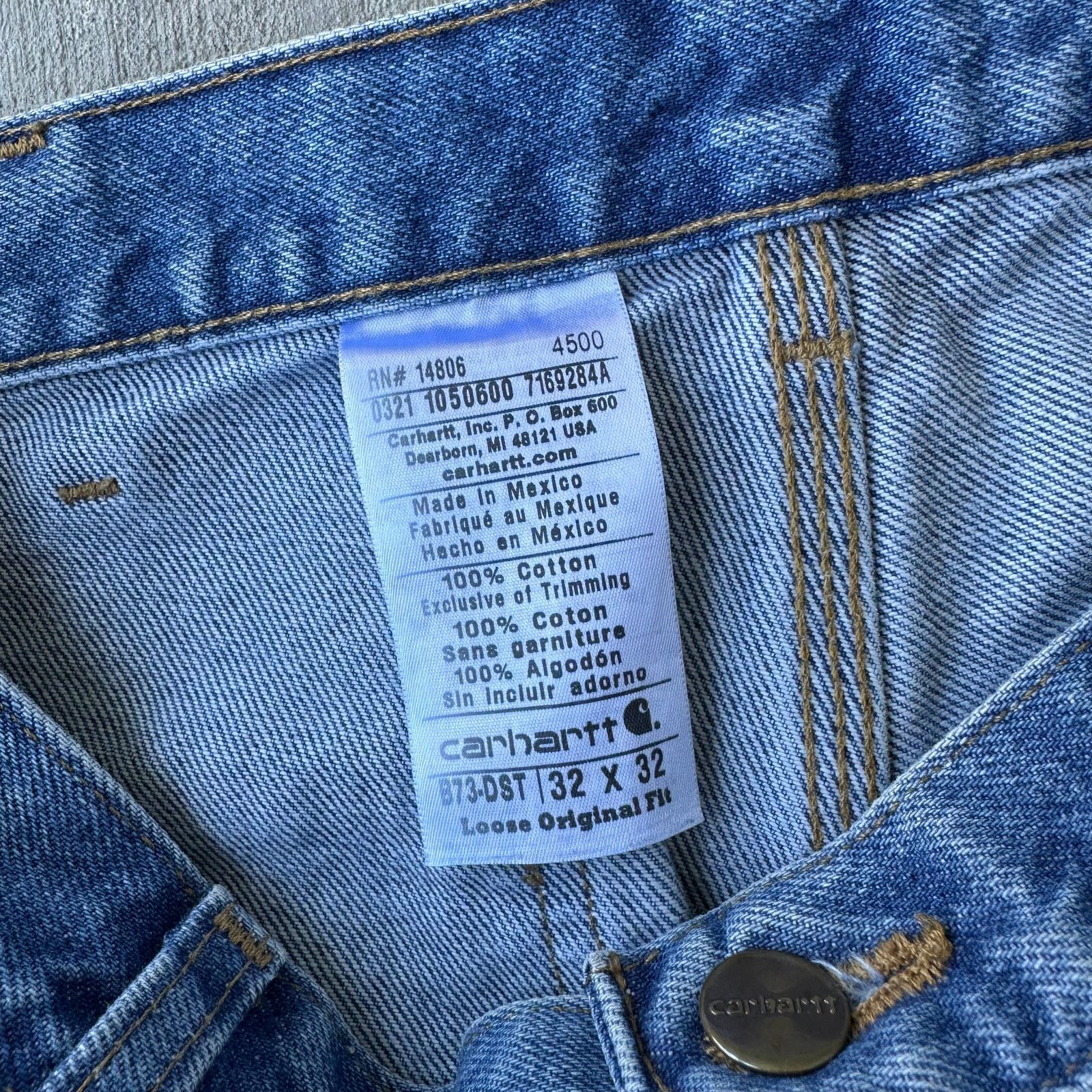 Carhartt Vintage Y2K Carhartt denim blue jeans double knee work pants Size US 32 / EU 48 - 4 Thumbnail