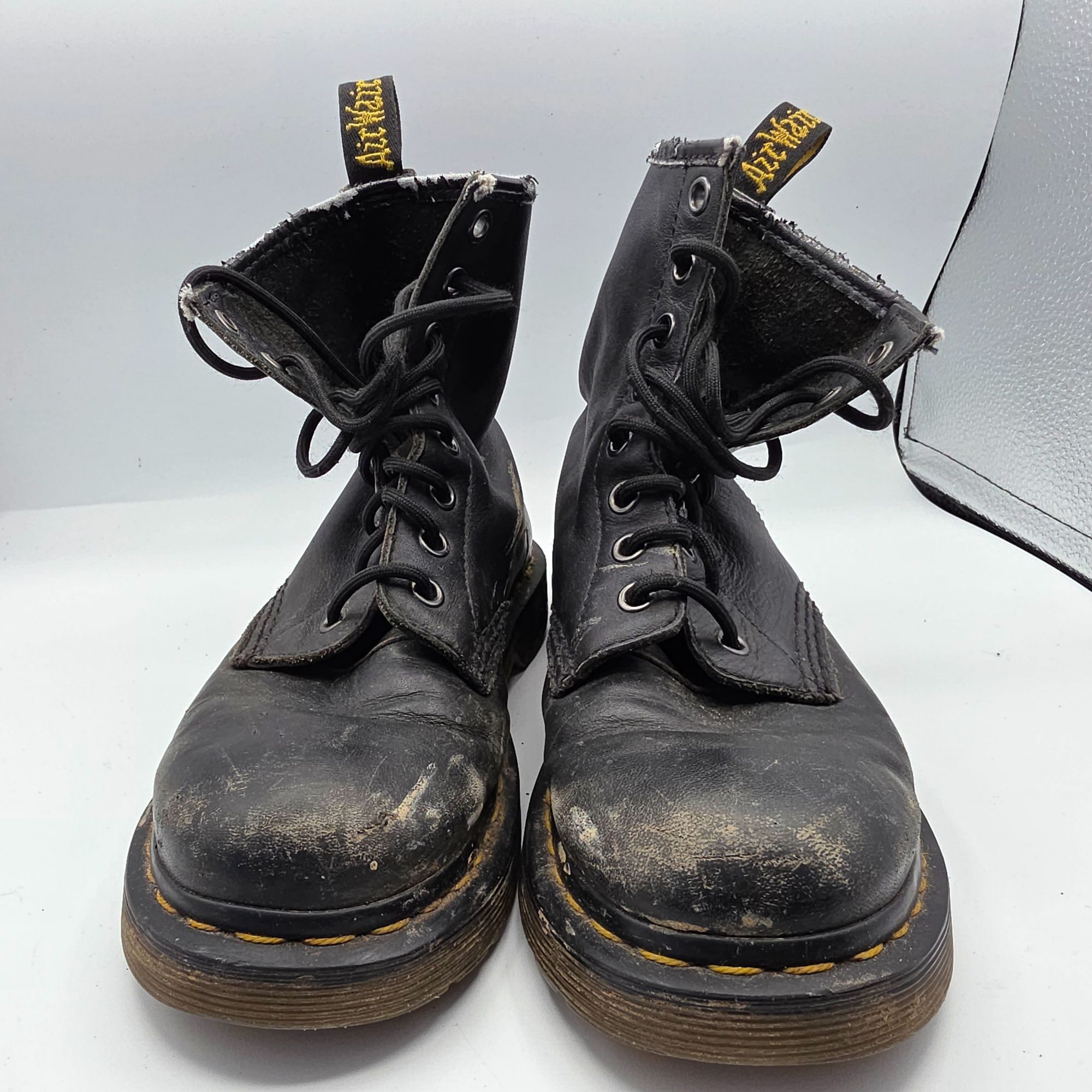 Dr. Martens Dr. Martens Womens Size 6 Black Leather Combat Boots Casual Size US 6 / IT 36 - 13 Thumbnail