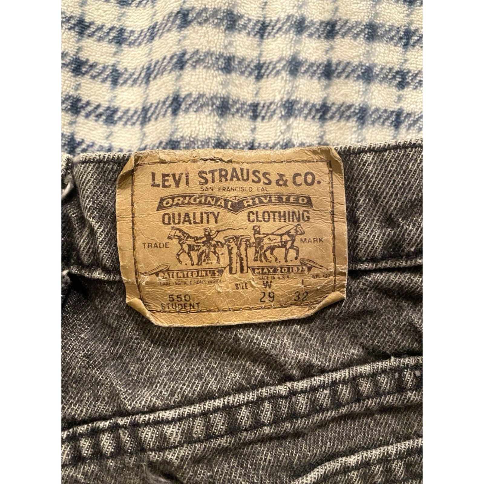 Levi's VINTAGE Levi’s 550 Jeans Denim Black Tab 28x32 USA 90s Grunge Mens Regular Inseam 31in Size US 28 / EU 44 - 3 Thumbnail