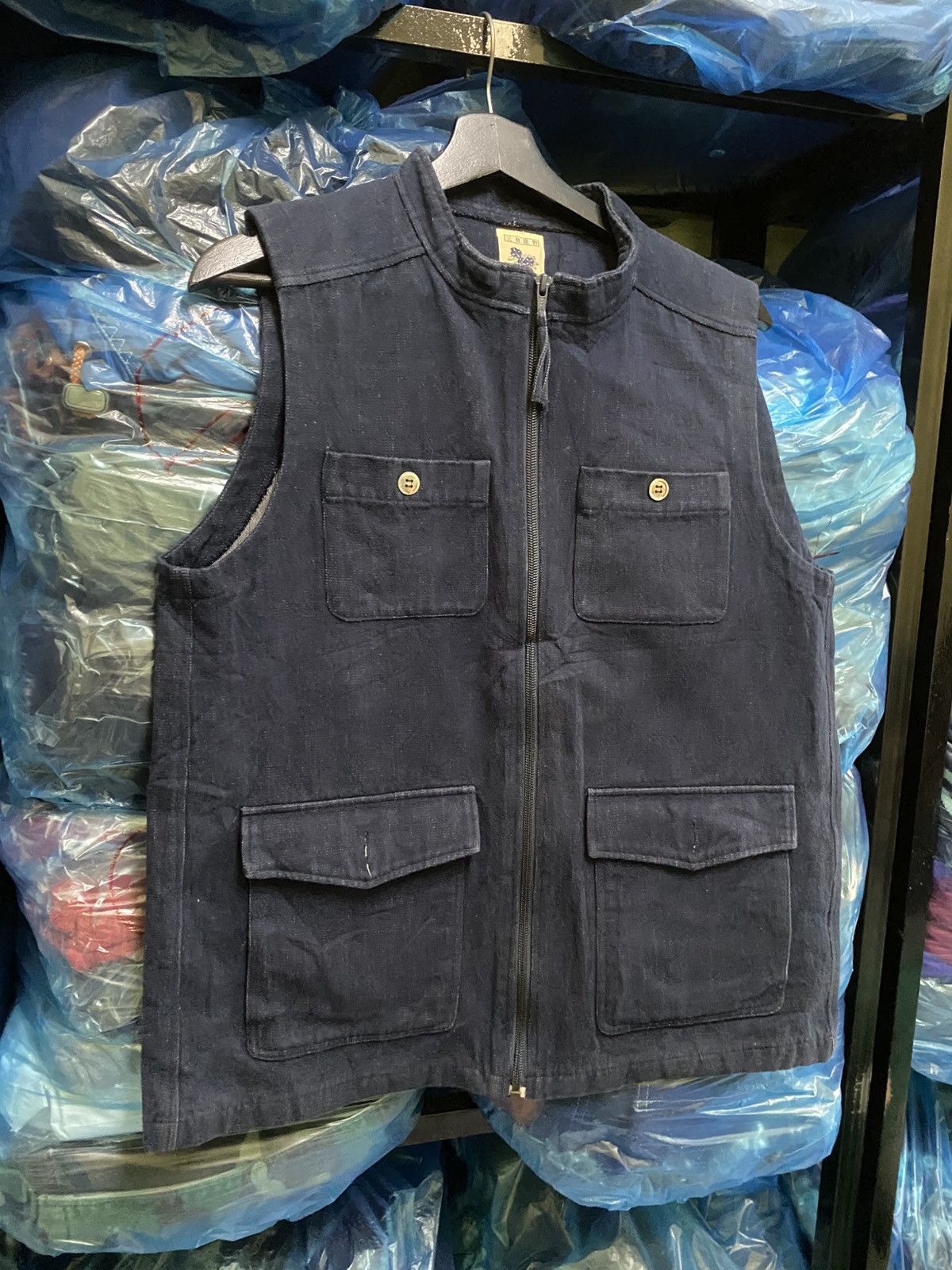 Indigo VINTAGE FUKUSHIMA JAPAN BLUE INDIGO VEST JACKET Size US M / EU 48-50 / 2 - 3 Thumbnail