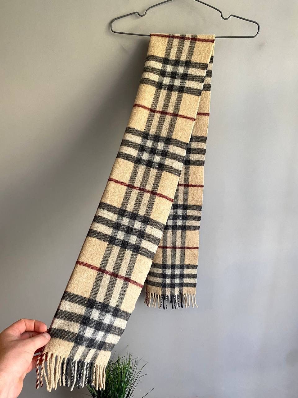 Burberry Burberry London Nova Check Pattern 100% LambsWool Scarf Size ONE SIZE - 10 Thumbnail