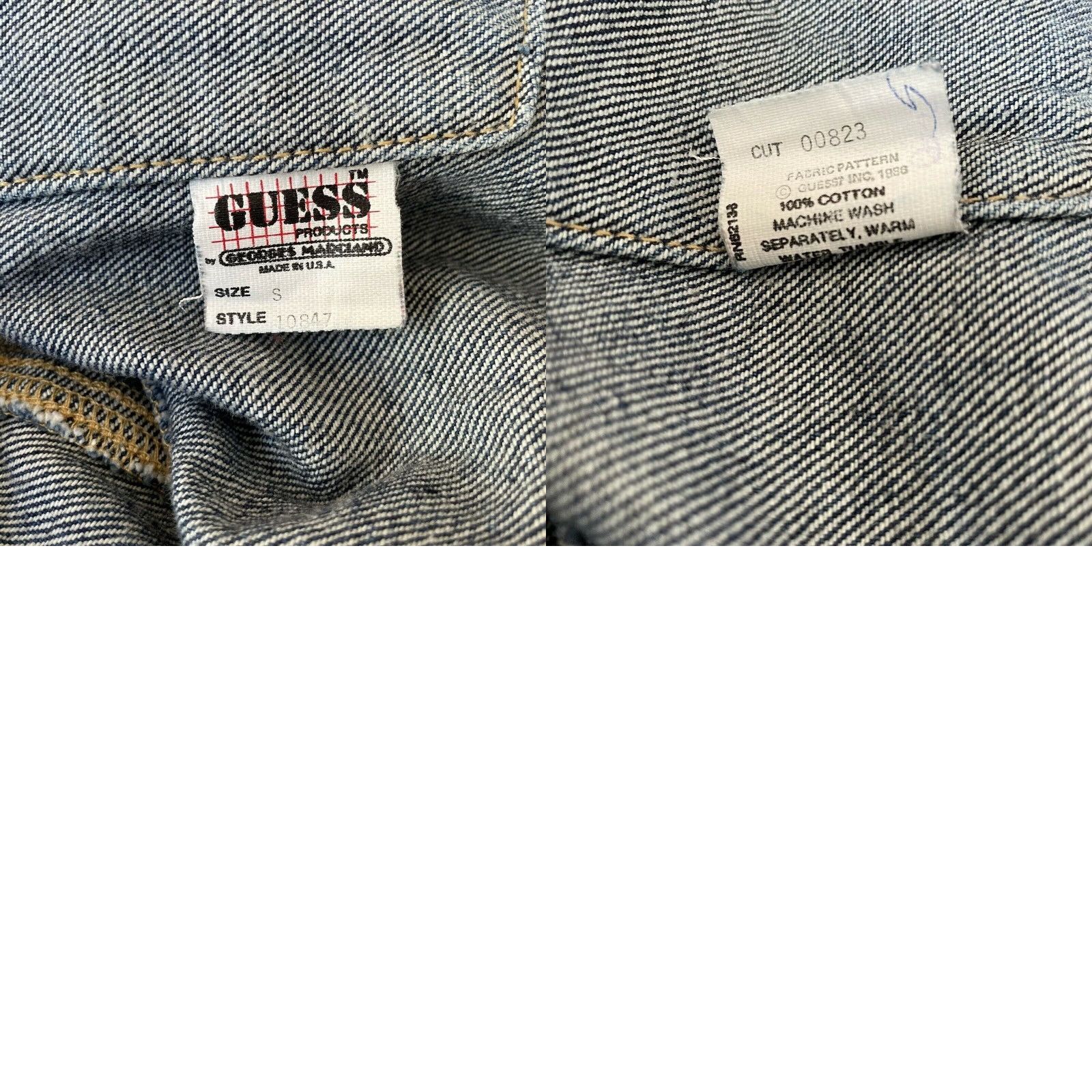 Guess VINTAGE Guess Denim Blue Jean Jacket Georges Marciano Trucker USA Women’s S Size 28" / US 6 / IT 42 - 8 Thumbnail