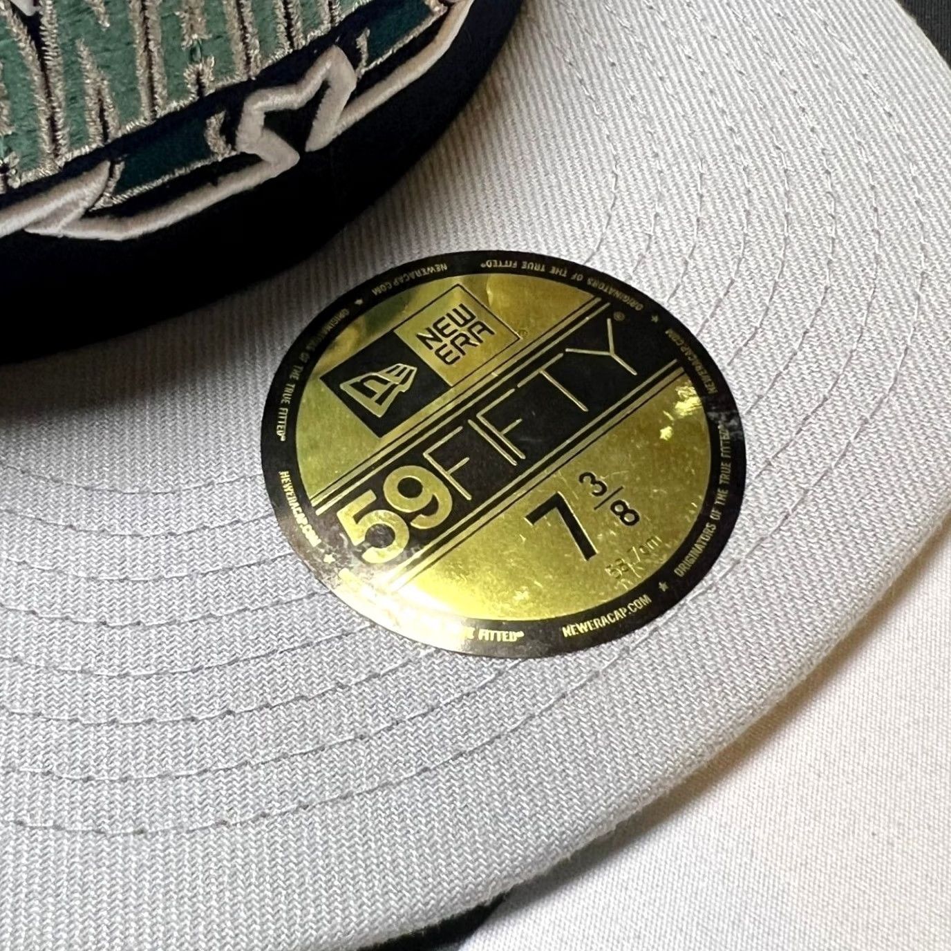 New Era VINTAGE New Era 59FIFTY Fitted Hat Mens 7 3/8 Navy Anaheim Angels 50th Anniversary Patch Size ONE SIZE - 3 Thumbnail