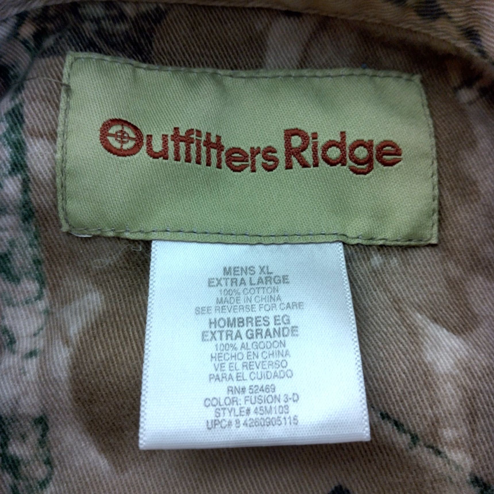 Vintage VINTAGE Outfitters Ridge Men’s Long Sleeve Tree Camo Shirt XL Casual Hunting Twill Fall Winter Size US XL / EU 56 / 4 - 7 Thumbnail