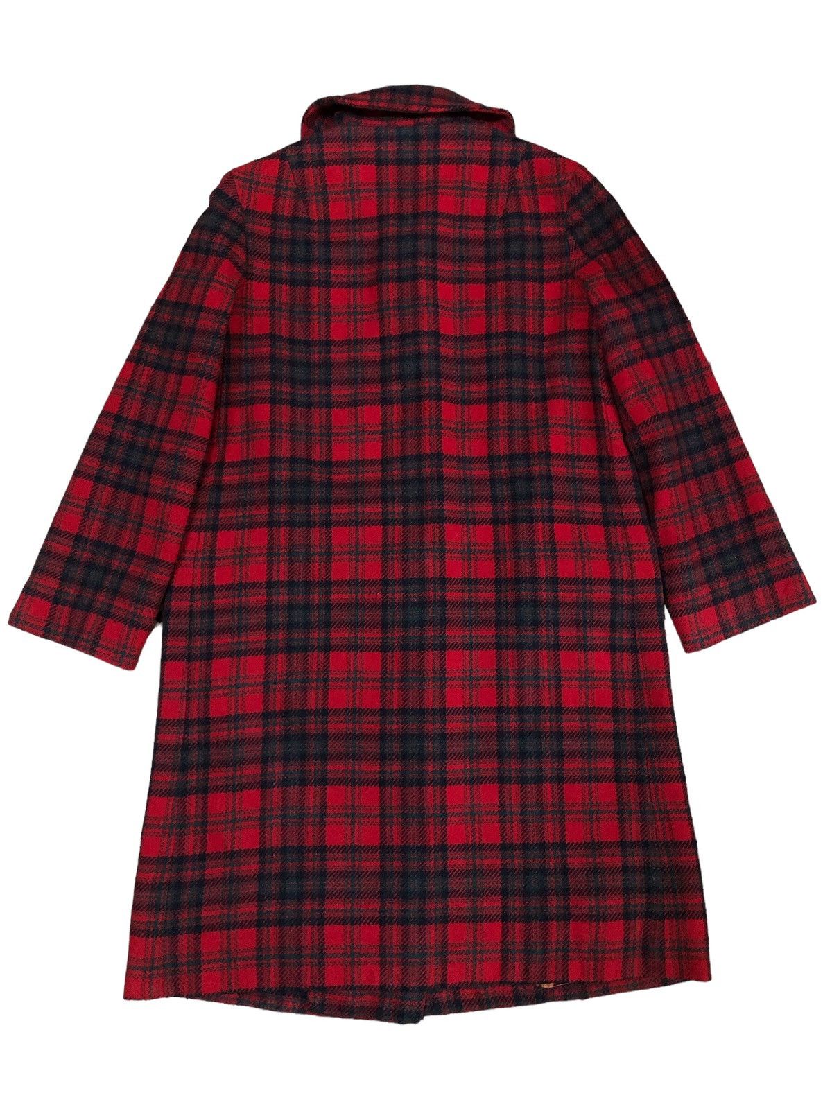 Pendleton × Vintage Rare !! Vintage 50’s Pendleton Check Tartan Wool Long Coat Size S / US 4 / IT 40 - 2 Thumbnail