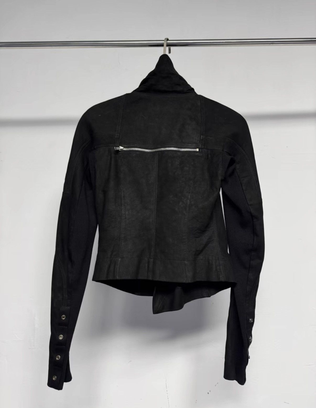 Rick Owens Rick Owens Lambskin & Cowhide Biker Jacket K37 Size US XXS / EU 40 - 5 Thumbnail