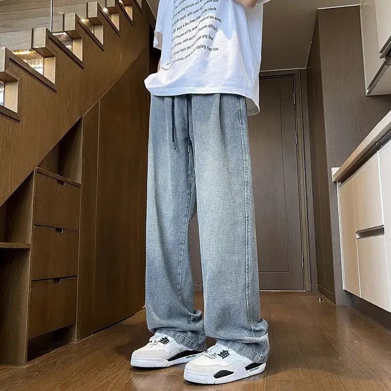 Japanese Brand Retro loose straight leg wide leg jeans Size US 32 / EU 48 - 5 Thumbnail
