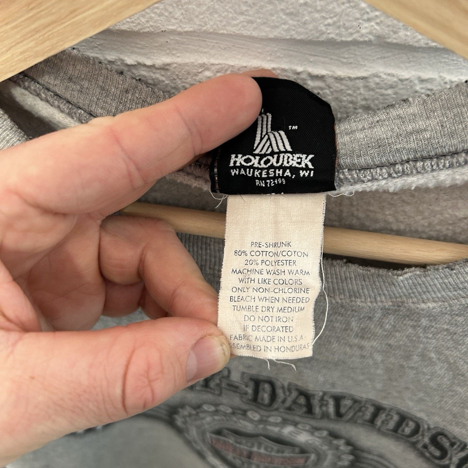Harley Davidson Vintage Harley-Davidson Crewneck Chains Sleeve-Hit “Grey” Size US L / EU 52-54 / 3 - 13 Thumbnail