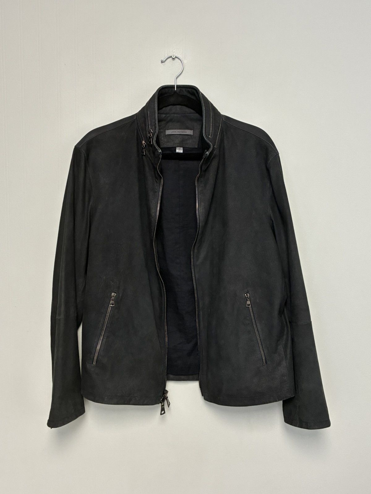 John Varvatos Stand Collar Leather Jacket EU 50 USA 40 Size US M / EU 48-50 / 2 - 6 Thumbnail