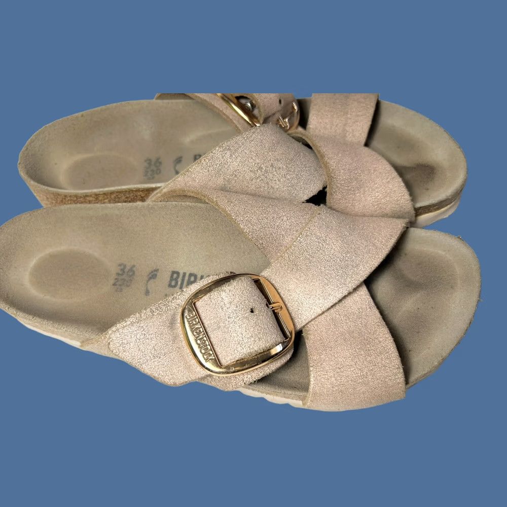 Birkenstock Birkenstock Siena Big Buckle Sandals Leather Rose Gold 36 US 6 Women Size US 6 / IT 36 - 1 Thumbnail