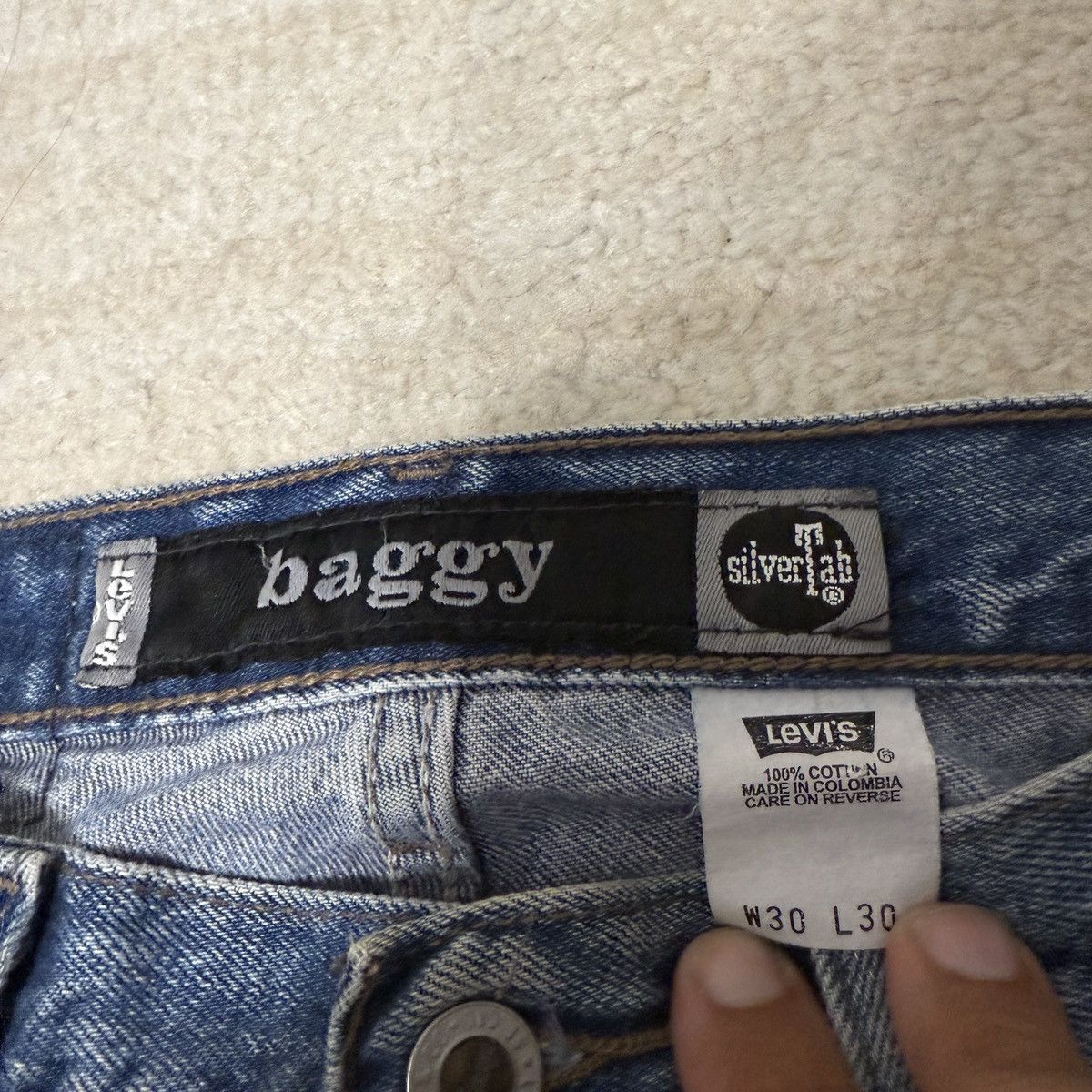 Levi's Vintage 90's Levis SilverTab Baggy Jeans 30x30 Skater Grunge Size US 30 / EU 46 - 5 Thumbnail
