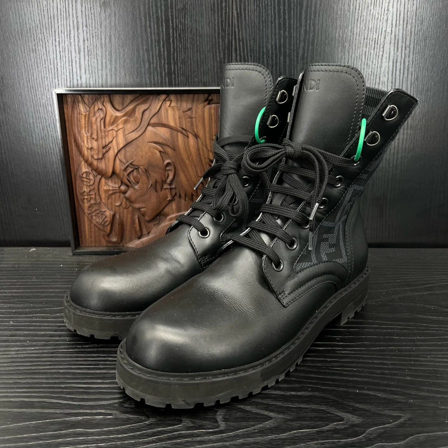 Fendi Fendi Black & Gray Martin Boots 42 Near New Size US 9 / EU 42 - 1 Thumbnail