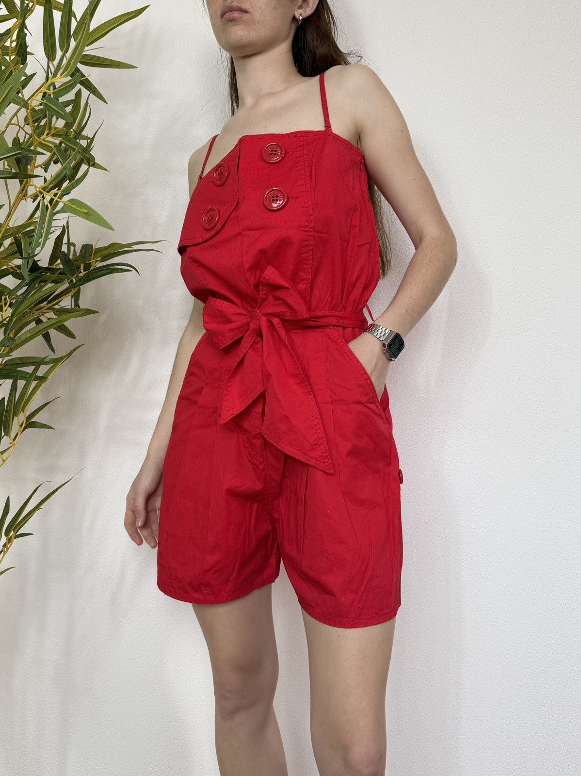 Miss Sixty × Vintage VINTAGE MISS SIXTY 2000s RED OVERALLS Size S / US 4 / IT 40 - 2 Thumbnail