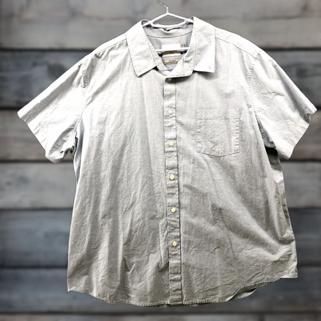 Vintage Goodfellow & Co Button-Up Shirt Mens XXL Light Blue Short Sleeve Cotton Blend Casual Shirt Size US XXL / EU 58 / 5 - 1 Thumbnail