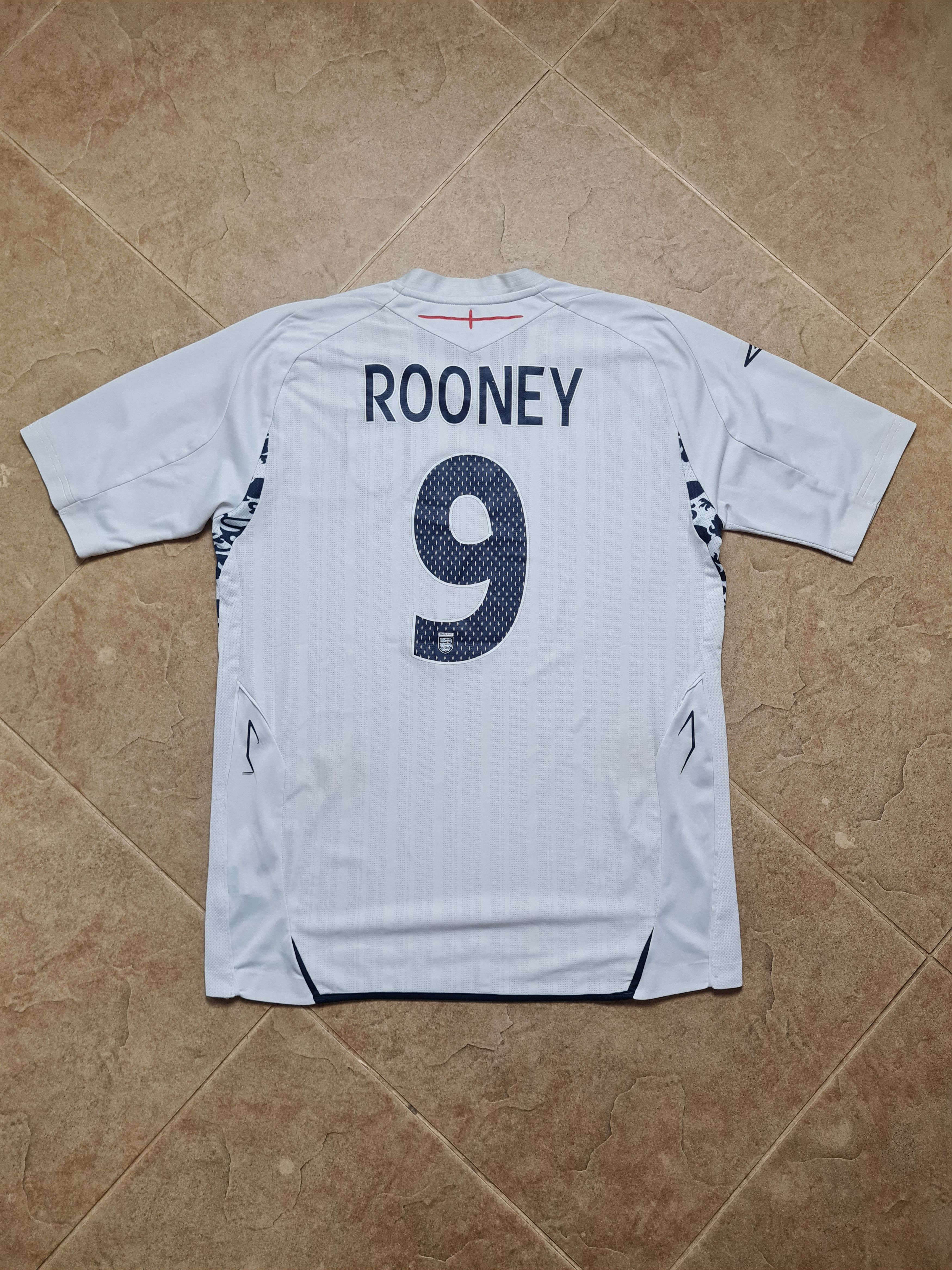 Umbro Vintage Umbro #9 Rooney ENGLAND 2008/2010 Football Soccer Size US L / EU 52-54 / 3 - 1 Thumbnail