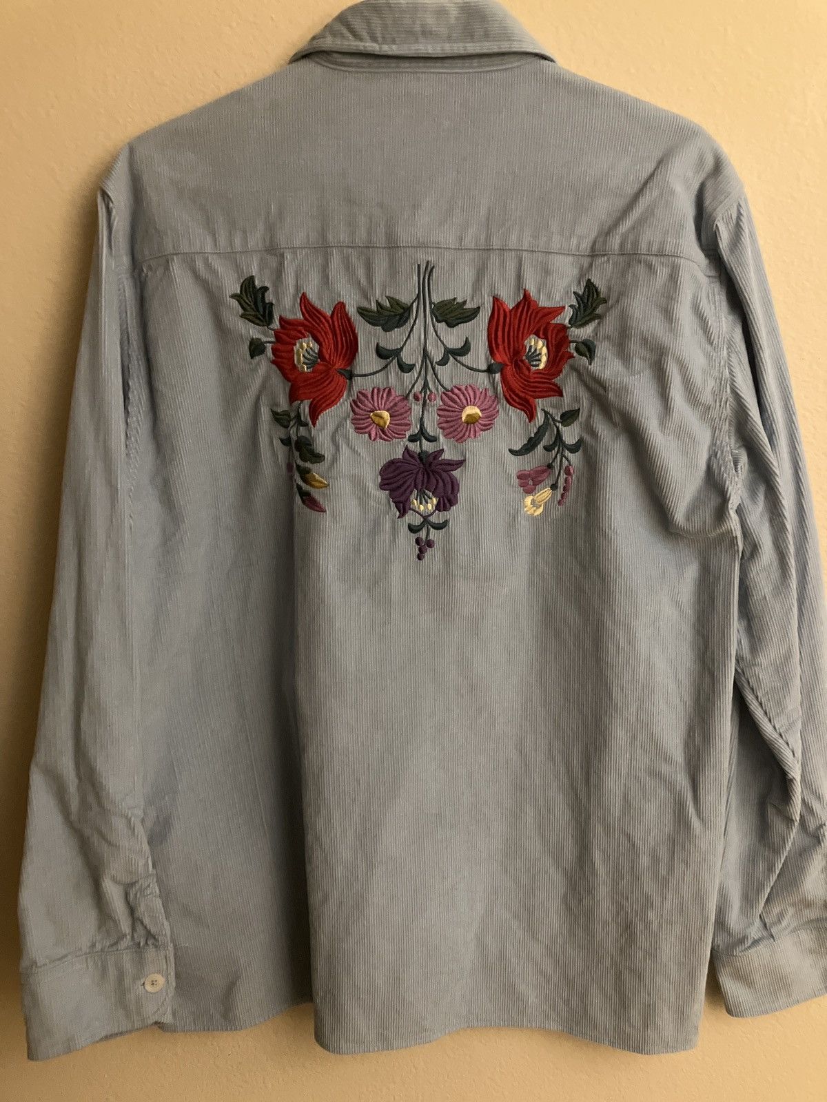 Noah Noah NY x Jimi Hendrix Embroidered Light Blue Corduroy Shirt Size US L / EU 52-54 / 3 - 5 Thumbnail