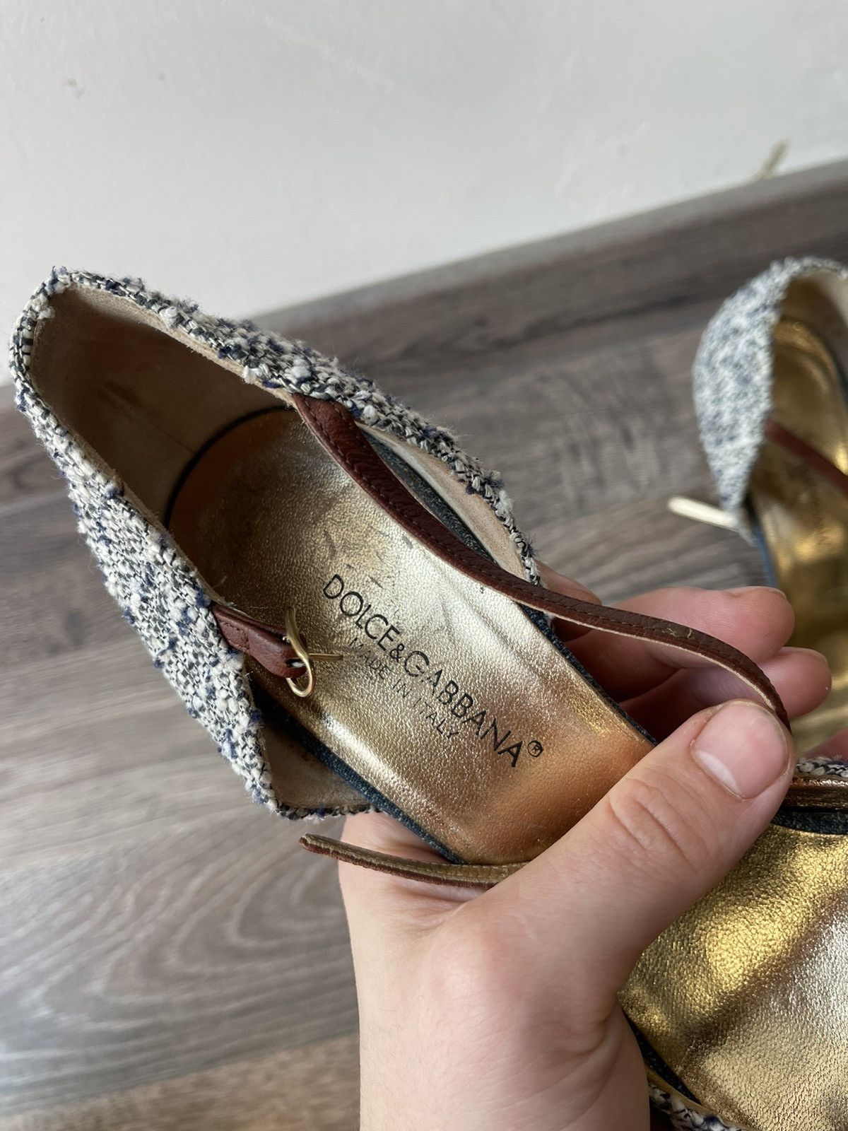 Dolce & Gabbana Dolce & Gabbana Heels Shoes pumps tweed and jeans Size US 8 / IT 38 - 5 Thumbnail