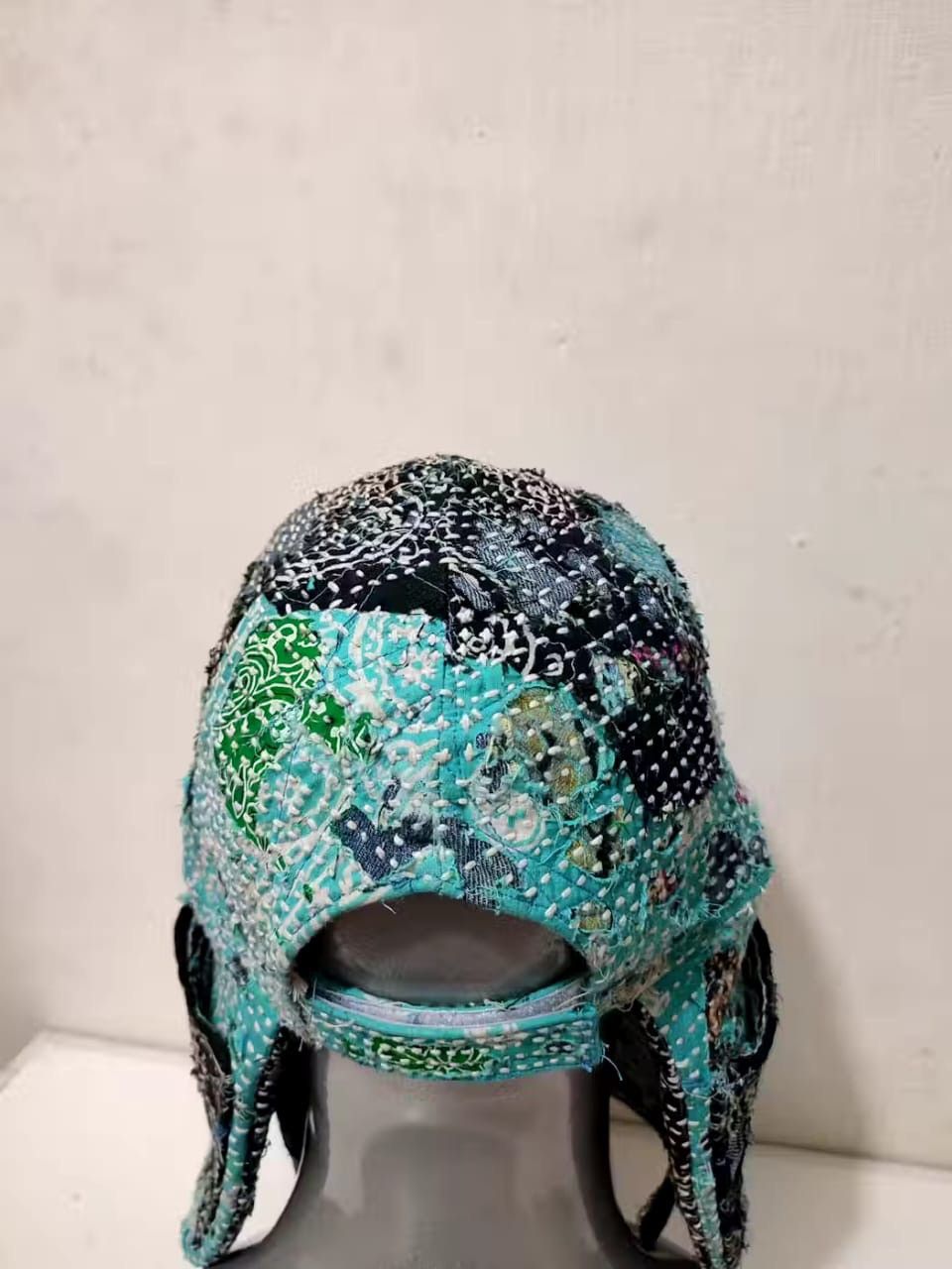 Handmade Custom Made Distressed Patchwork Trapper Ninja Hats Boro Size ONE SIZE - 10 Thumbnail