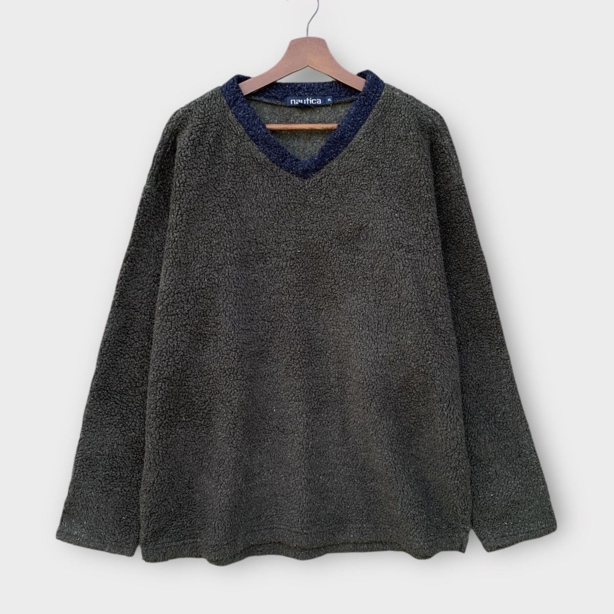 Nautica VINTAGE 90s NAUTICA VNECK FLEECE SHERPA Size US L / EU 52-54 / 3 - 1 Thumbnail