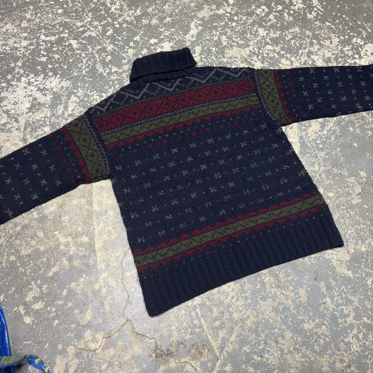 Vintage Vintage Polo Ralph Lauren Navy Blue Handknit Wool Sweater Size US L / EU 52-54 / 3 - 11 Thumbnail