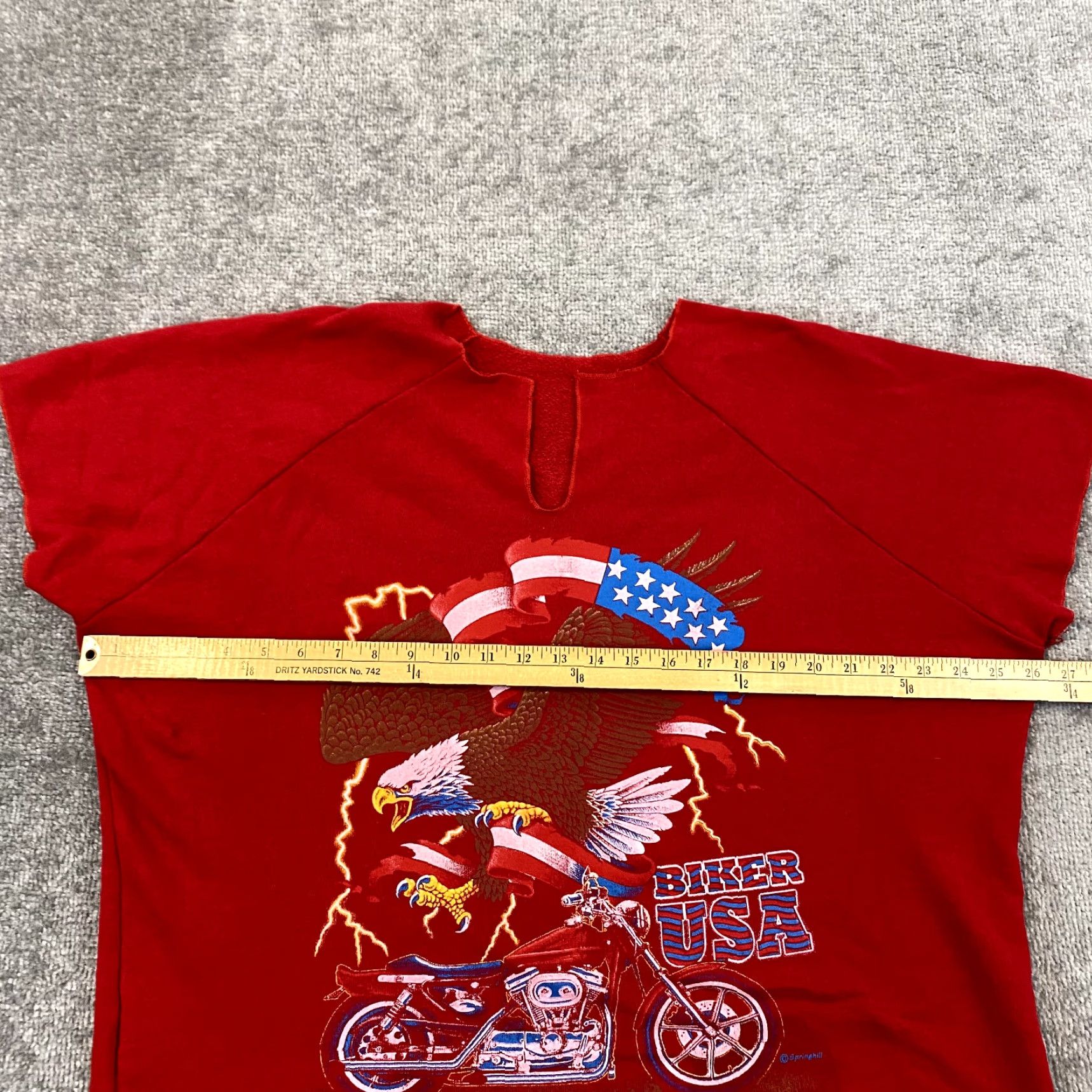 Vintage VINTAGE Motorcycle Shirt Mens One Size Red Biker Eagle Thunder Week Rag Gym 90s Size US M / EU 48-50 / 2 - 4 Thumbnail