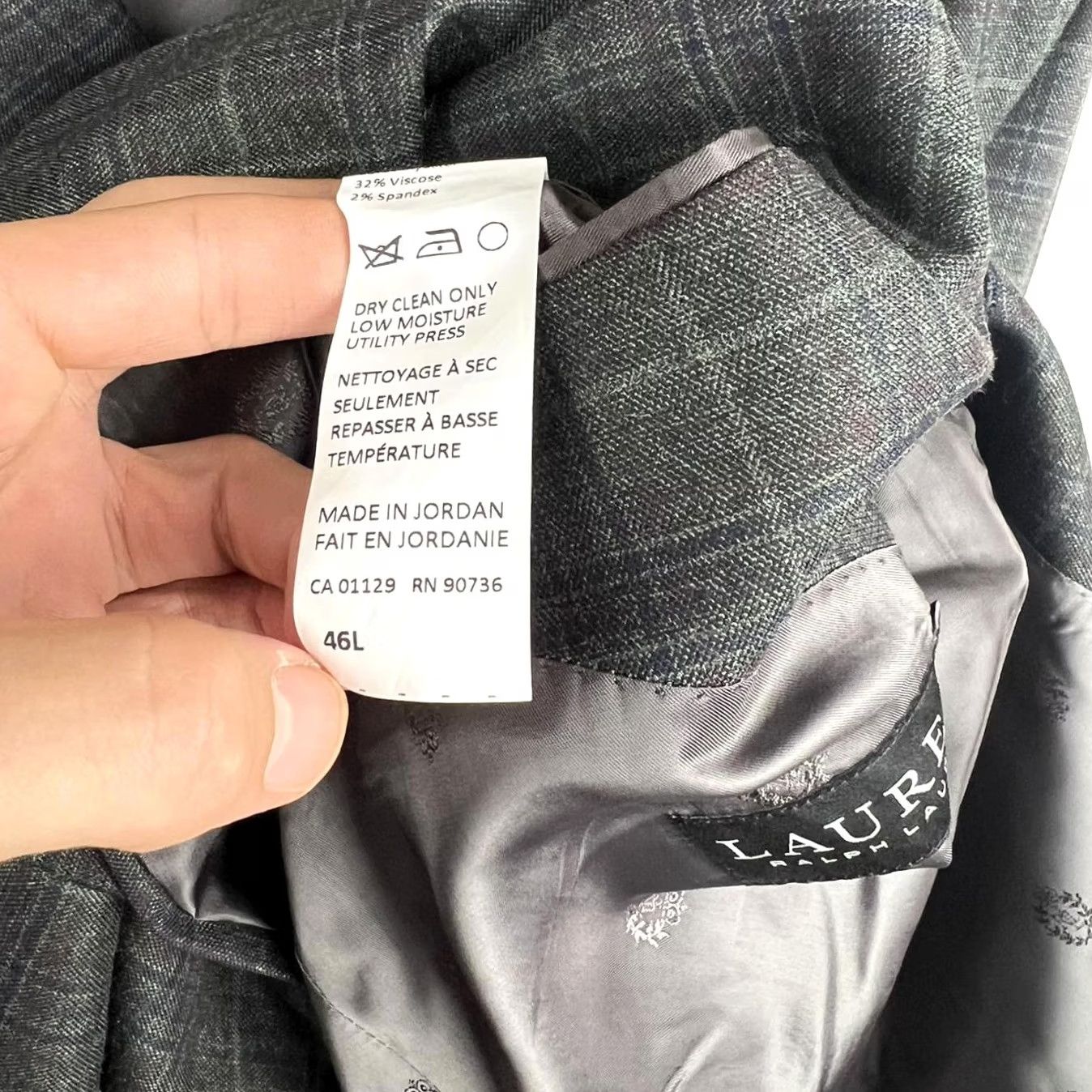 Ralph Lauren Lauren by Ralph Lauren Grey Plaid Blazer New with Tags Size 42R - 6 Thumbnail