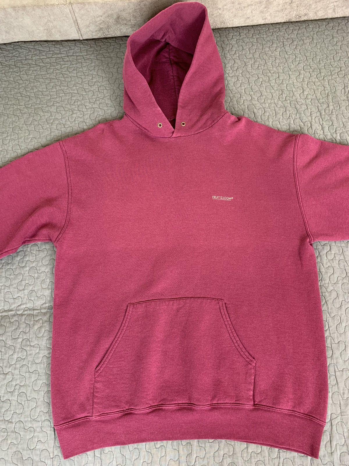 Fruit Of The Loom Vintage Fruit Of The Loom Blank Hoodie Size US L / EU 52-54 / 3 - 12 Thumbnail
