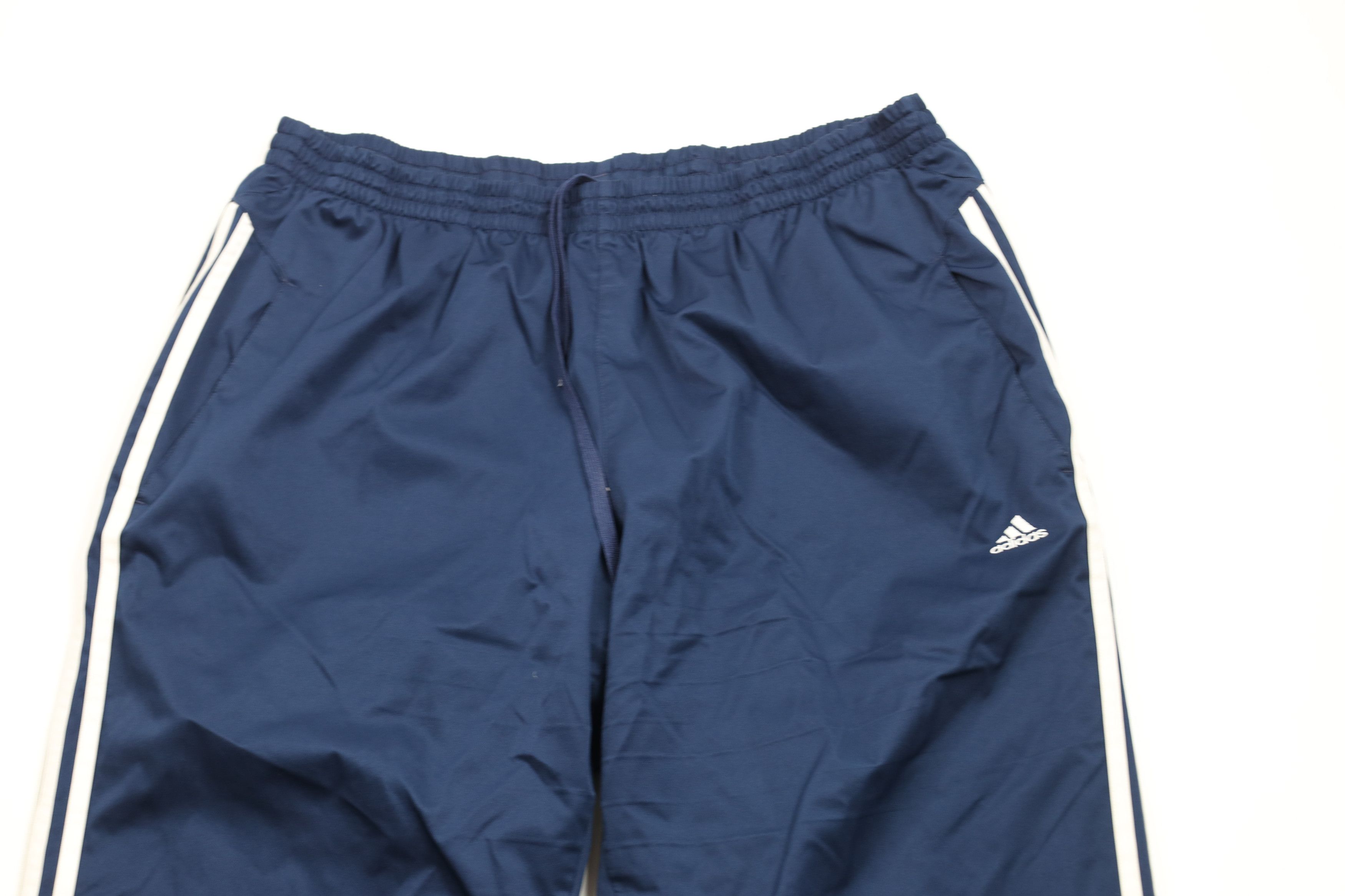 Adidas × Vintage Vintage Adidas Striped Lined Wide Leg Windbreaker Rain Pants Size US 40 / EU 56 - 2 Thumbnail
