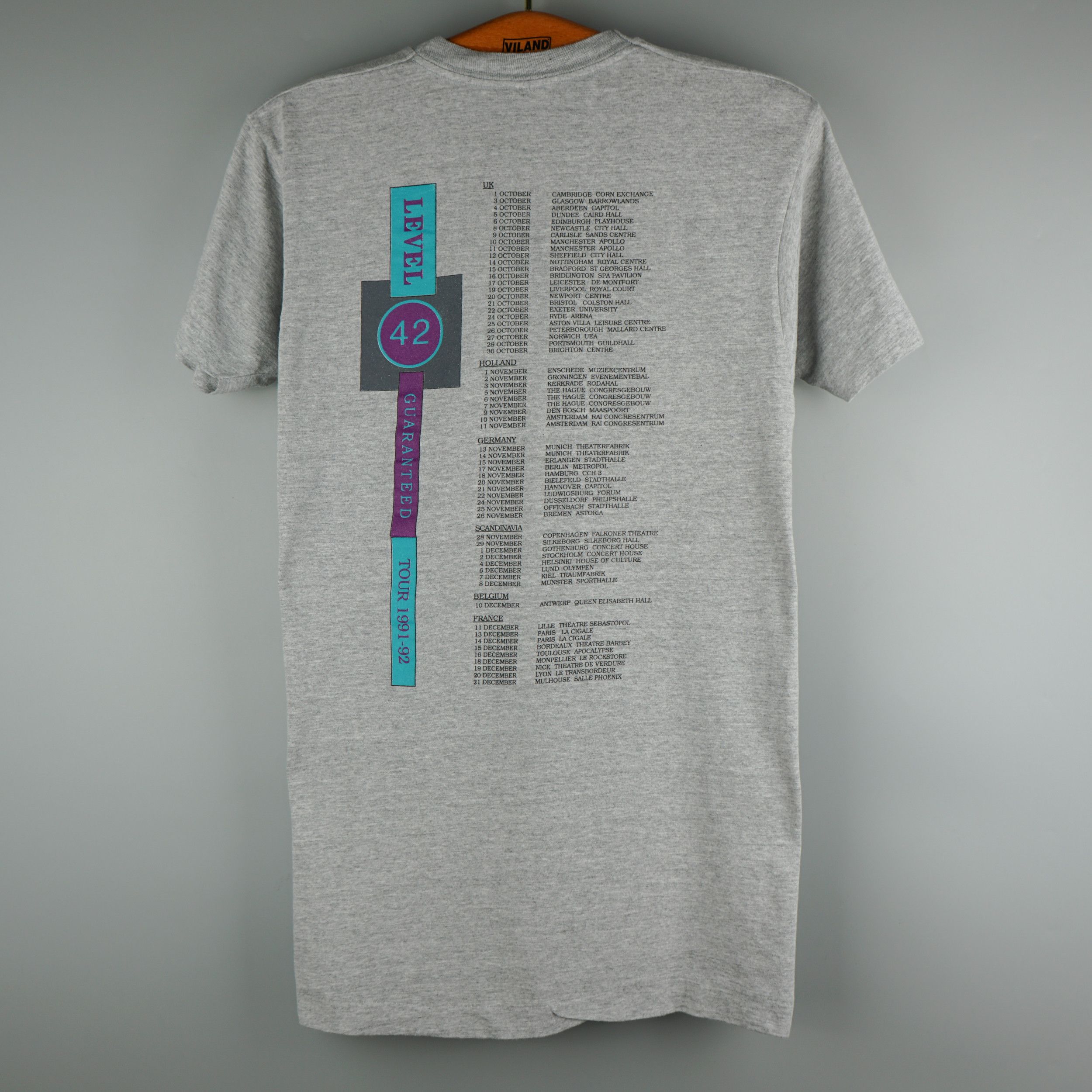Band Tees × Vintage Vintage 1991 Level 42 Tour T-Shirt Size US S / EU 44-46 / 1 - 7 Thumbnail