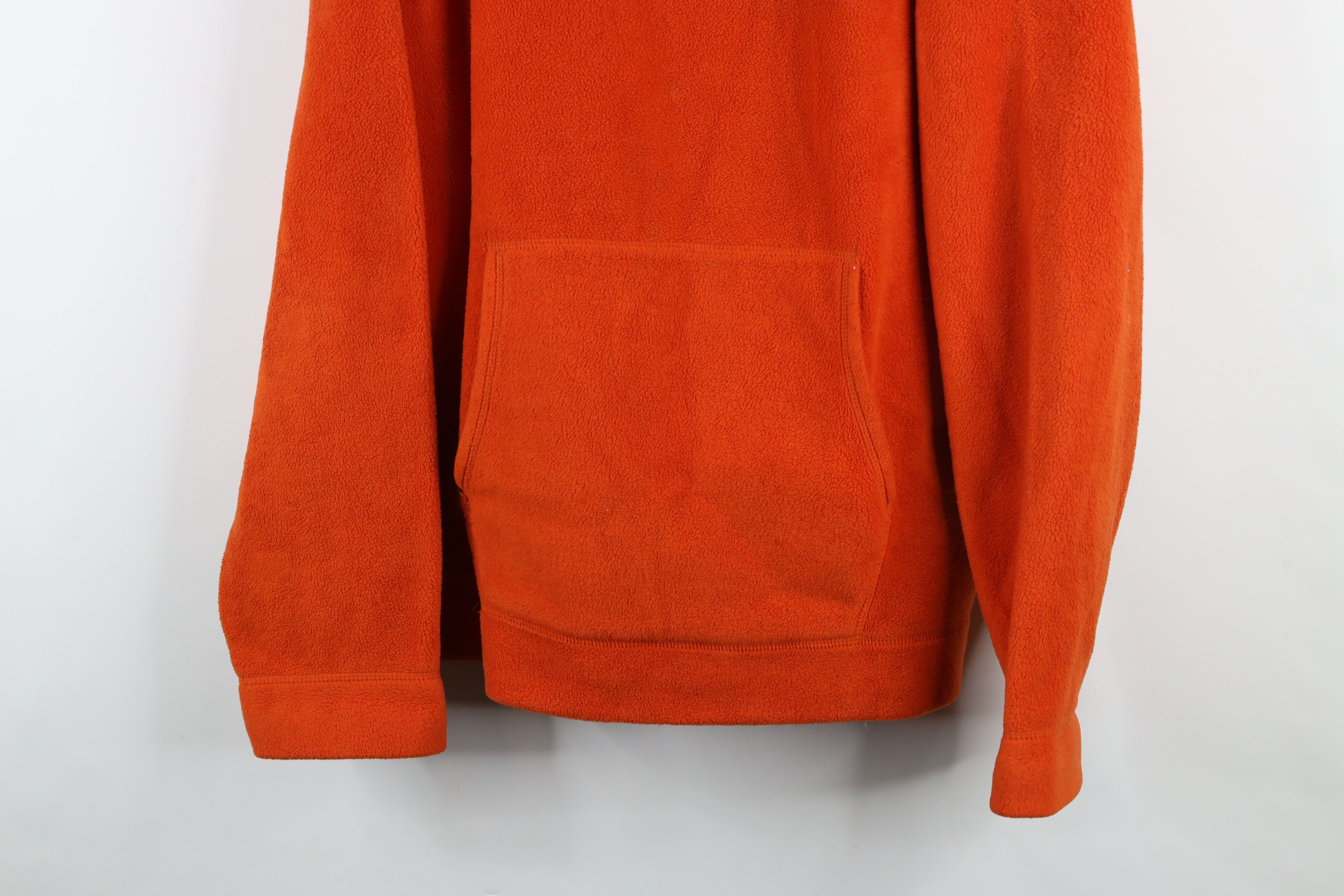 Vintage Vintage 90s Streetwear Blank Fleece Hoodie Sweatshirt Orange Size US XL / EU 56 / 4 - 3 Thumbnail