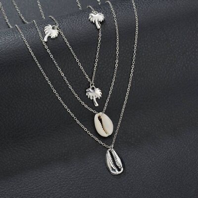 Other Silver tone triple strand seashell and palm trees necklace Size ONE SIZE - 2 Thumbnail