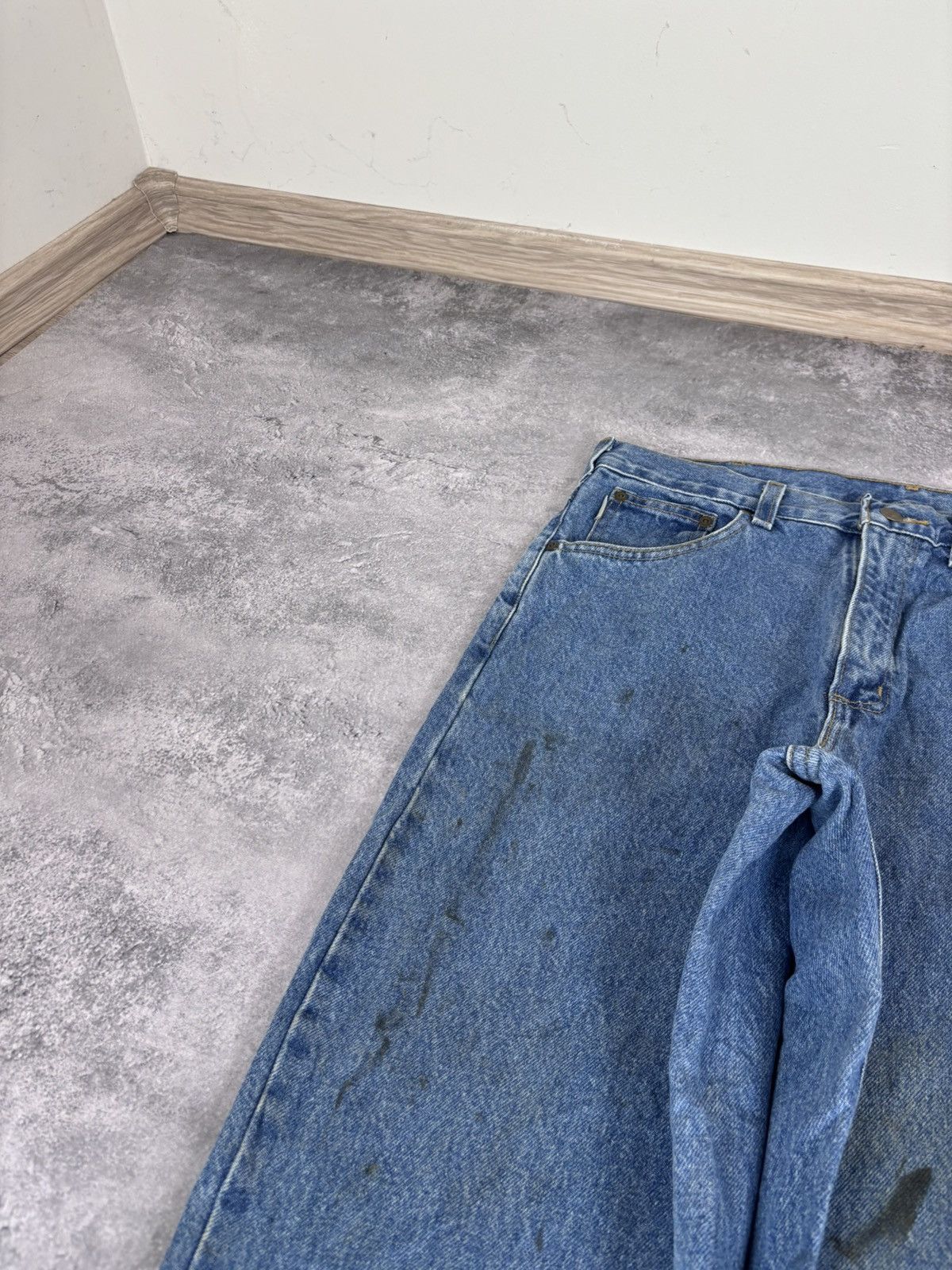 Carhartt Vintage Carhartt Men’s Blue Denim Jeans Straight Fit B17 STW Size US 33 - 13 Thumbnail
