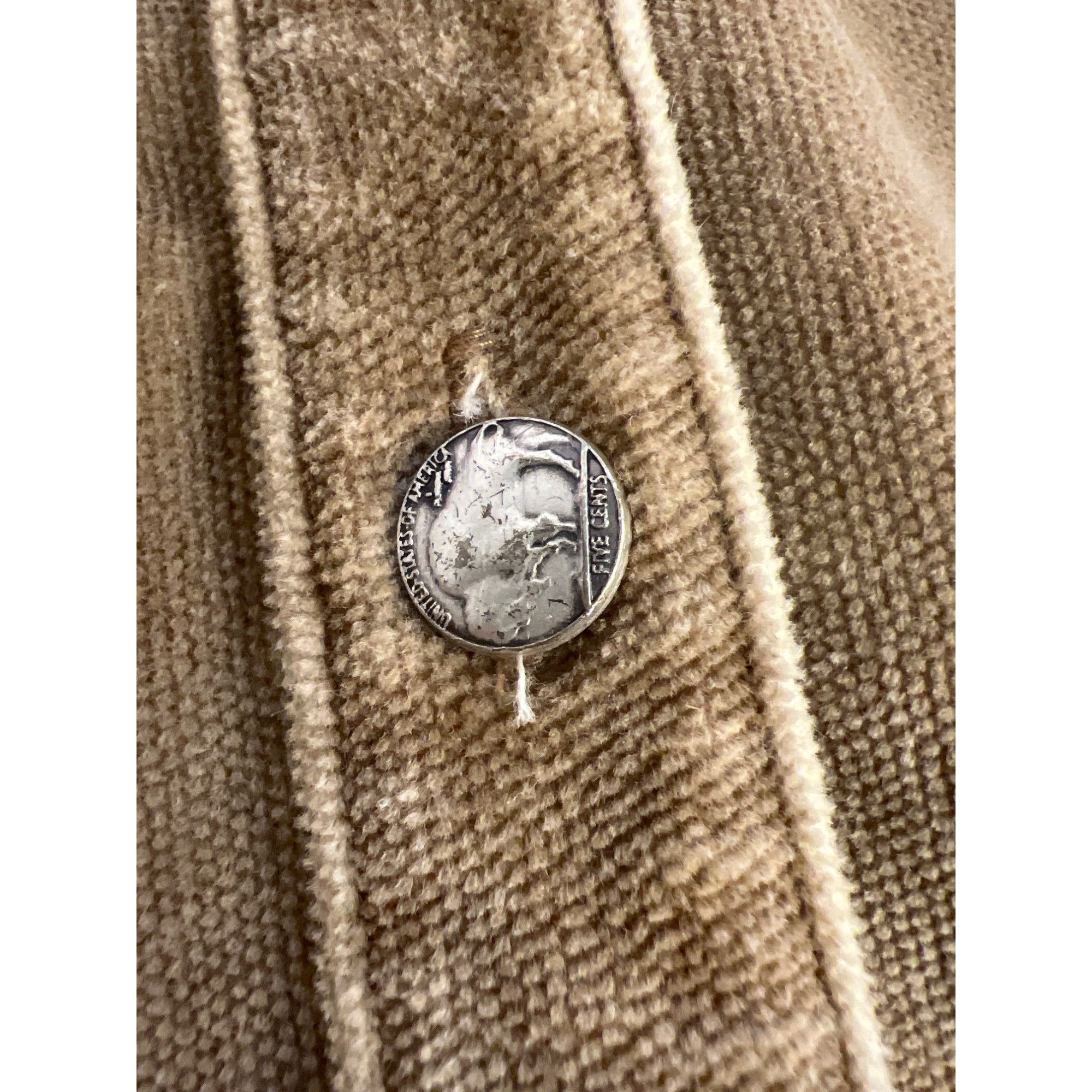 Other Vintage Ruff Hewn M Tan Button-Up Jacket w Buffalo Buttons Size M / US 6-8 / IT 42-44 - 4 Thumbnail