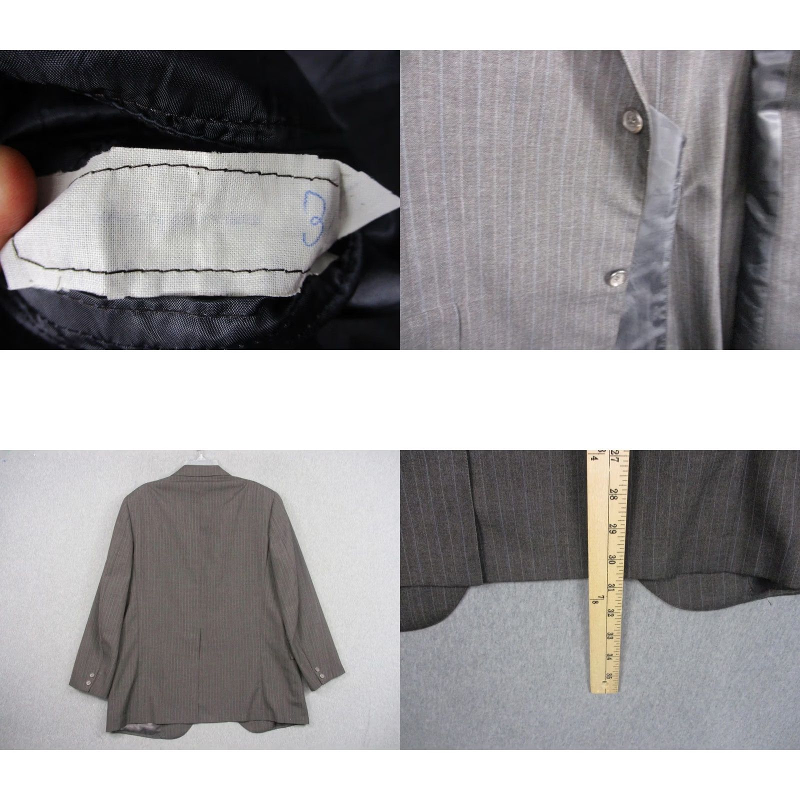 Brooks Brothers Brooks Brothers Jacket Mens 46 Brown Suit 46R Pinstripe Blend Wool USA Size 46R - 8 Thumbnail