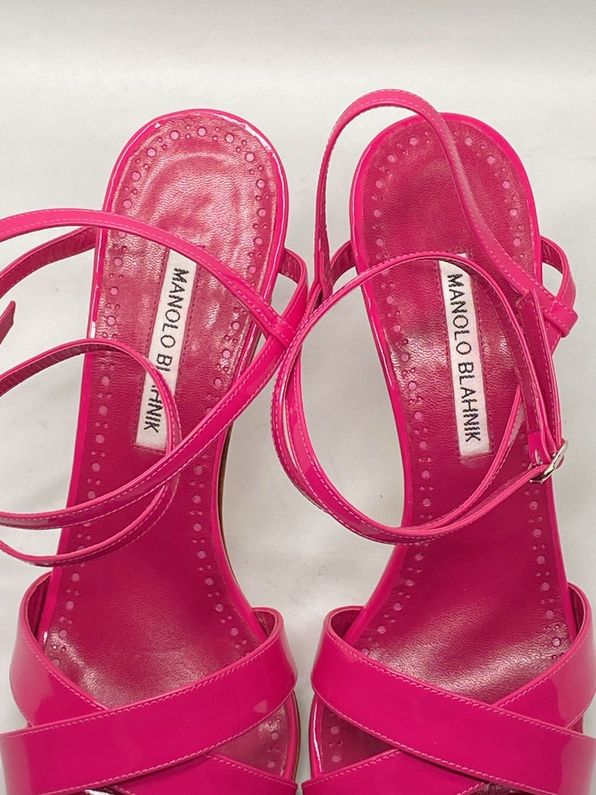 Manolo Blahnik Manolo Blahnik Patent Leather Ankle-Wrap Sandals size 41 Size US 11 / IT 41 - 9 Thumbnail