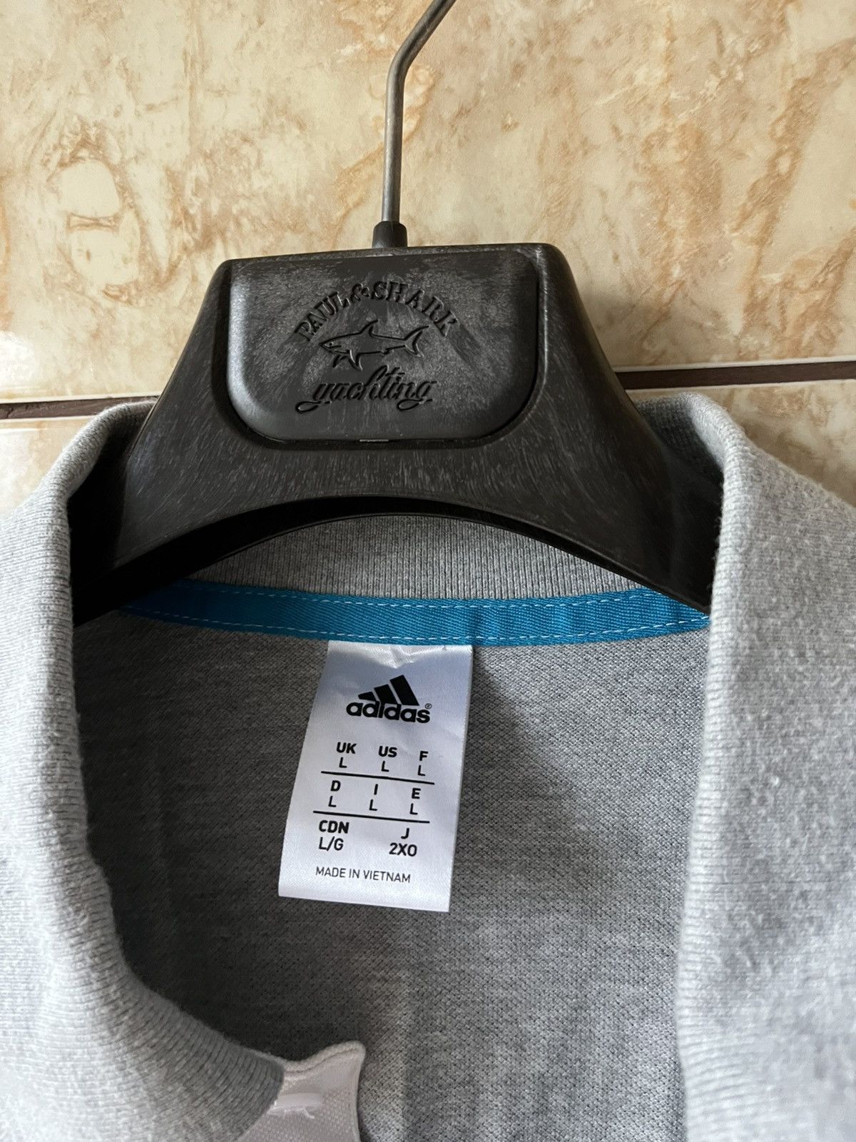 Adidas Real Madrid Adidas 2012 grey polo Size US L / EU 52-54 / 3 - 4 Thumbnail
