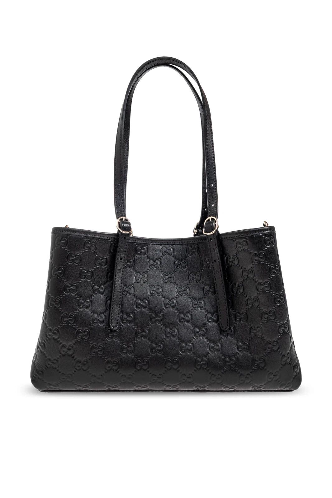 Gucci GUCCI Medium Black GG Leather Tote Bag New & Auth Size ONE SIZE - 2 Thumbnail