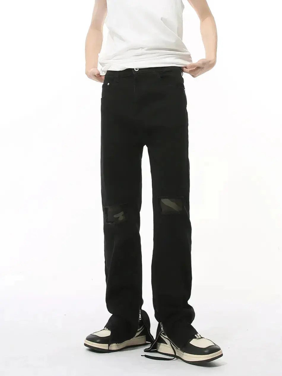 Japanese Brand Retro loose camouflage patchwork jeans Size US 30 / EU 46 - 1 Thumbnail