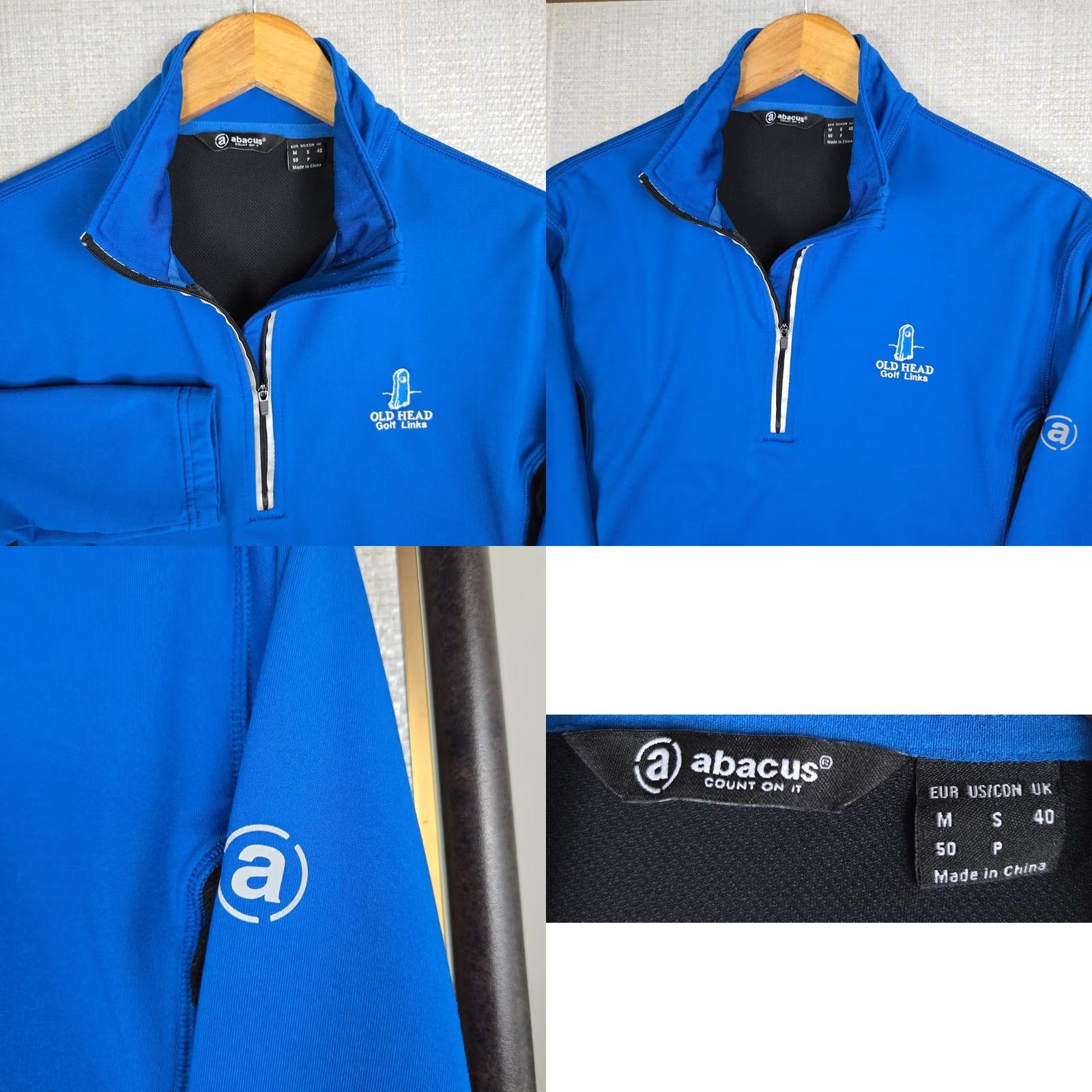 Vintage ABACUS Mens 1/4 Zip Pullover Shirt Long Sleeve Golf Performance Blue XS? Size US S / EU 44-46 / 1 - 8 Thumbnail