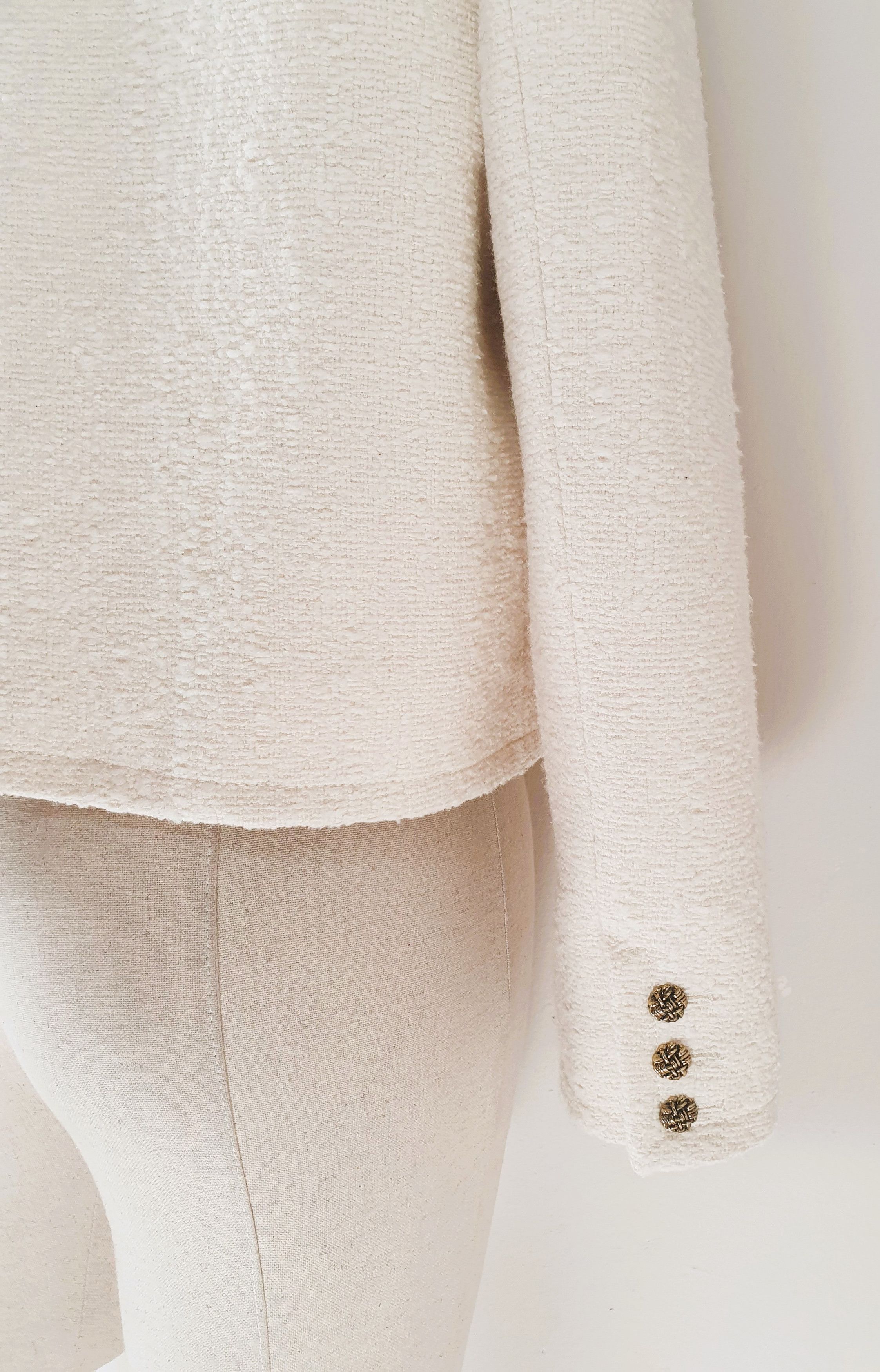 ba&sh Tweed Ecru Jacket Size S / US 4 / IT 40 - 5 Thumbnail