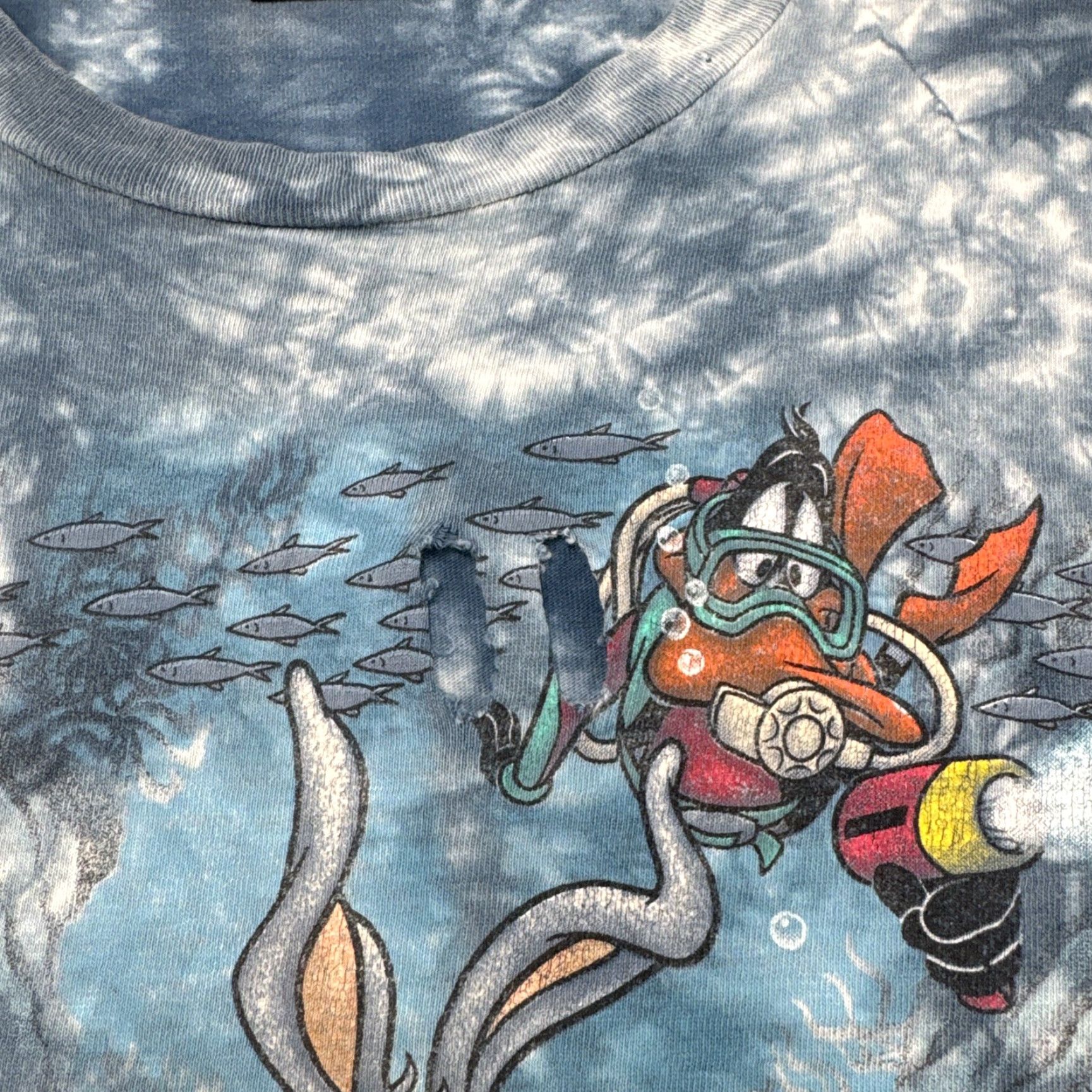 Changes Vintage 90s Looney Tunes Scuba Diving All Over Print Tee Shirt Size L READ Size US L / EU 52-54 / 3 - 4 Thumbnail