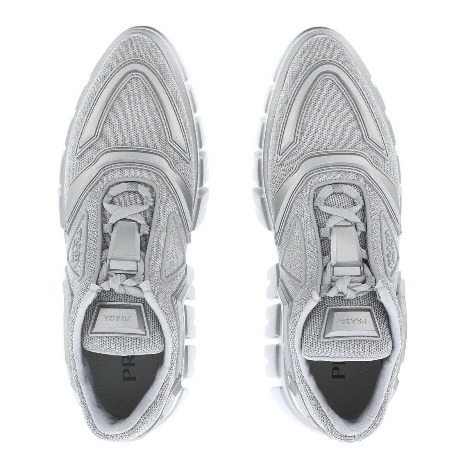 Prada Prada Monolith Sole Silver Platform Flat Low Sneaker 38 Size US 8 / IT 38 - 6 Thumbnail